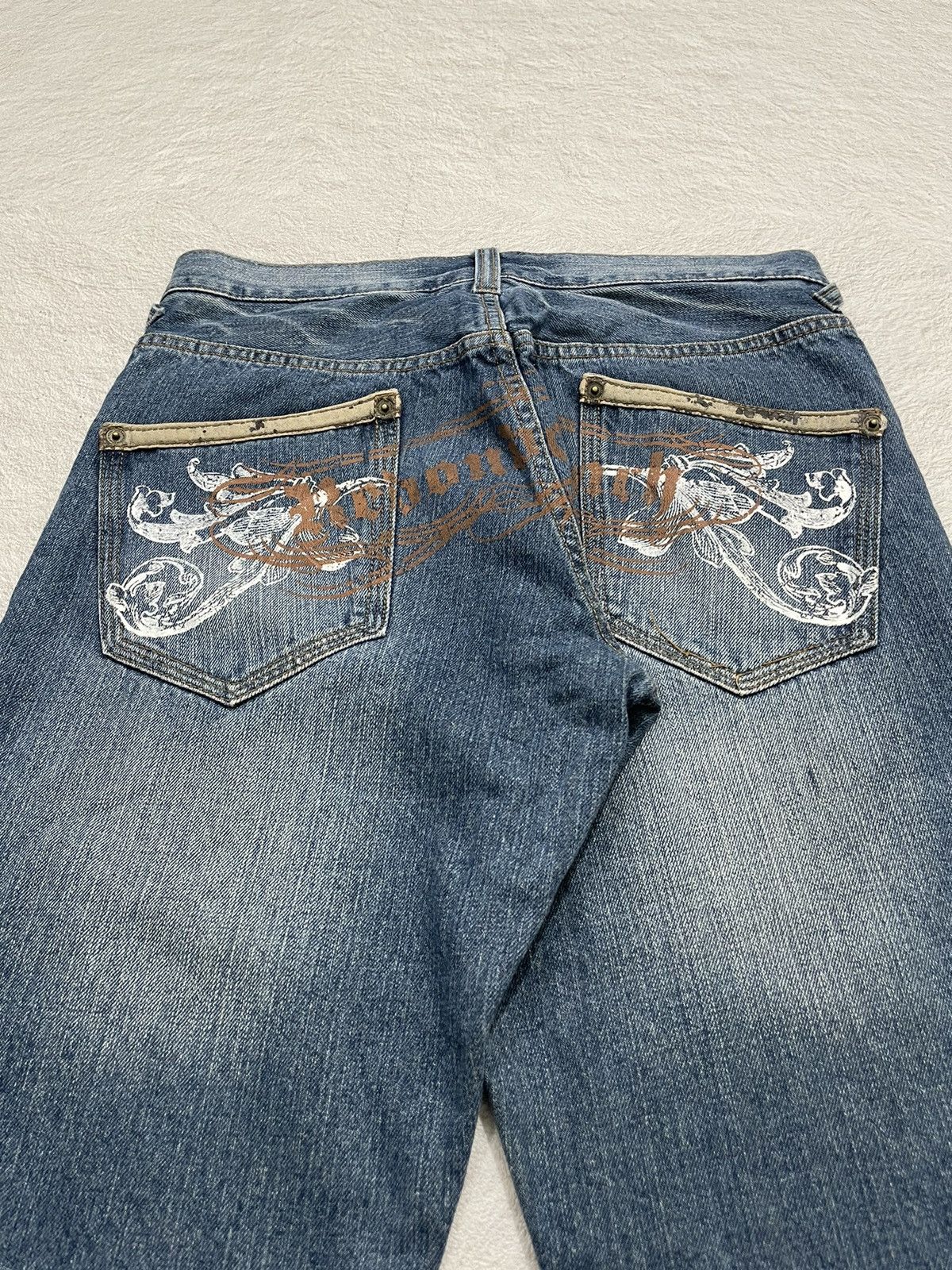 Le Grande Bleu (L.G.B.) 2000s Sunlucas Embellished Denim Jorts Detailed Back Pockets Size US 30 / EU 46 - 5 Thumbnail