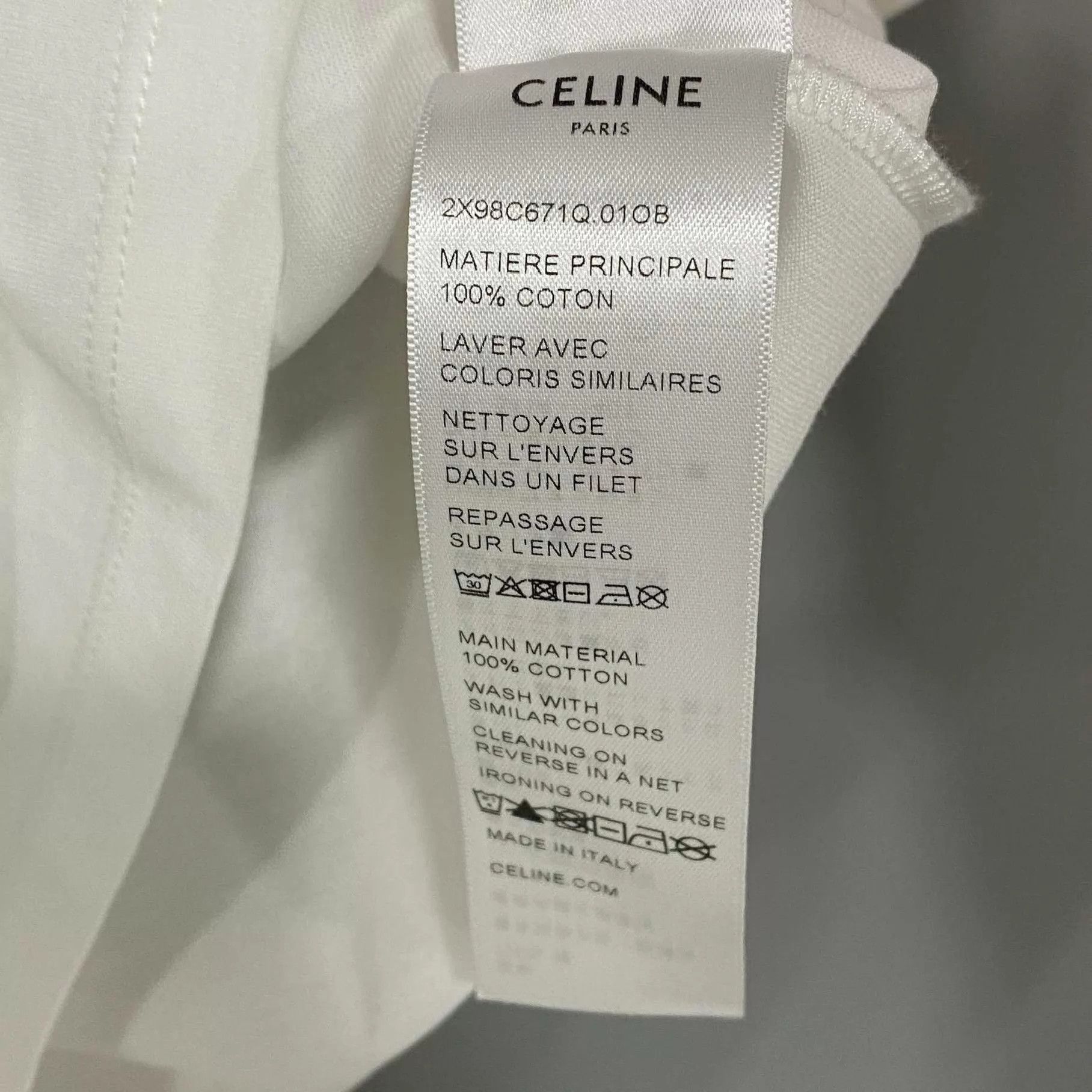 Celine Celine White Logo Short Sleeve S 95 New Size S / US 4 / IT 40 - 5 Thumbnail