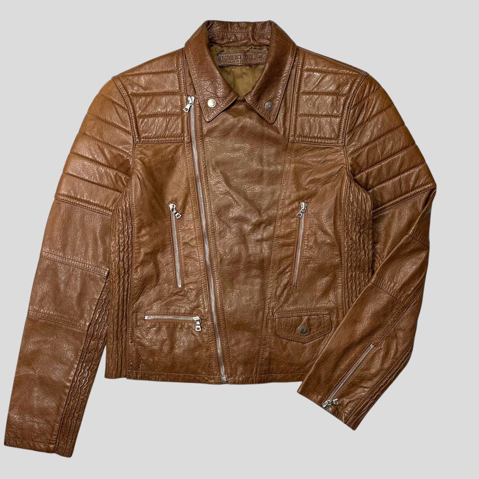 Neil Barrett Neil Barrett 2012 Leather Brown Multipocket Moto Jacket - S Size US S / EU 44-46 / 1 - 6 Thumbnail