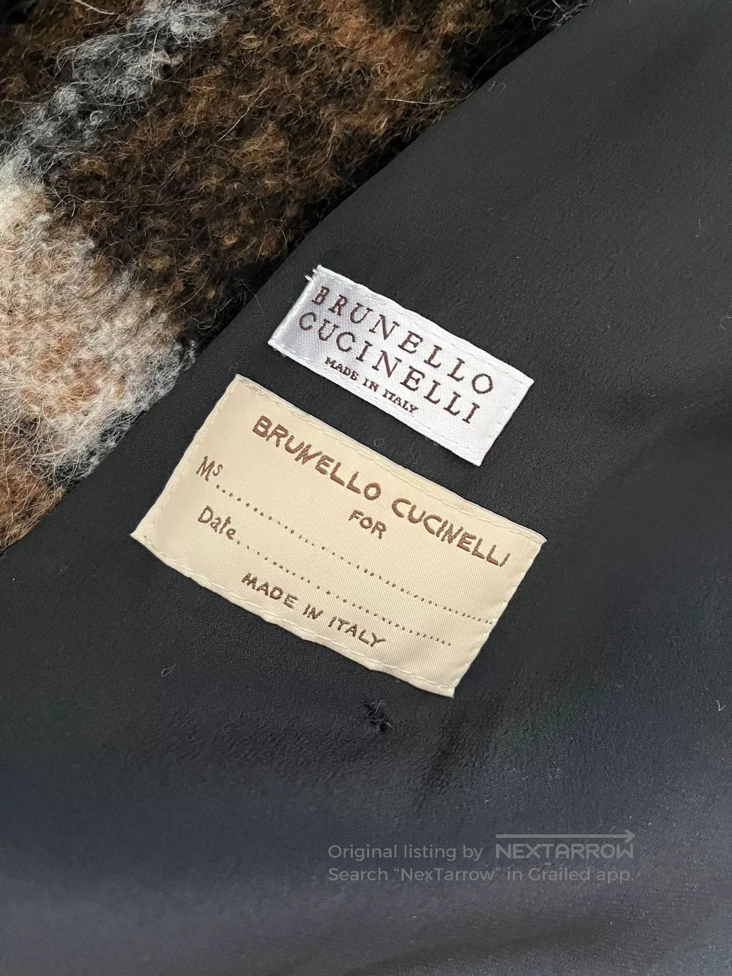 Brunello Cucinelli Plaid Belted Coat XS.