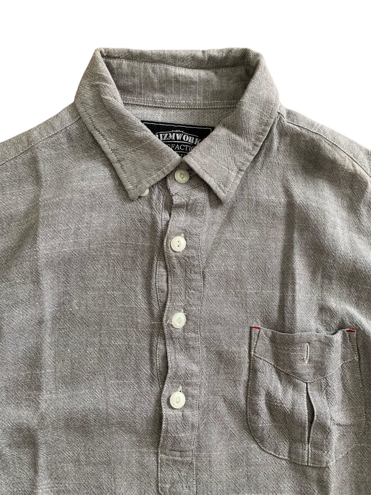 FrizmWORKS Last📦 Frizmworks Linen Half Button Up Shirt Size US L / EU 52-54 / 3 - 4 Thumbnail