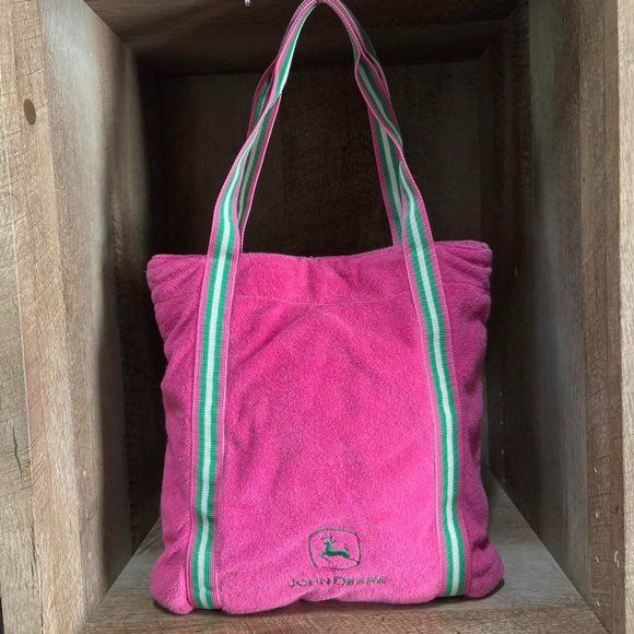 John Deere John Deere Pink & Green Shoulder Bag Vtg Rare Y2K Grailed