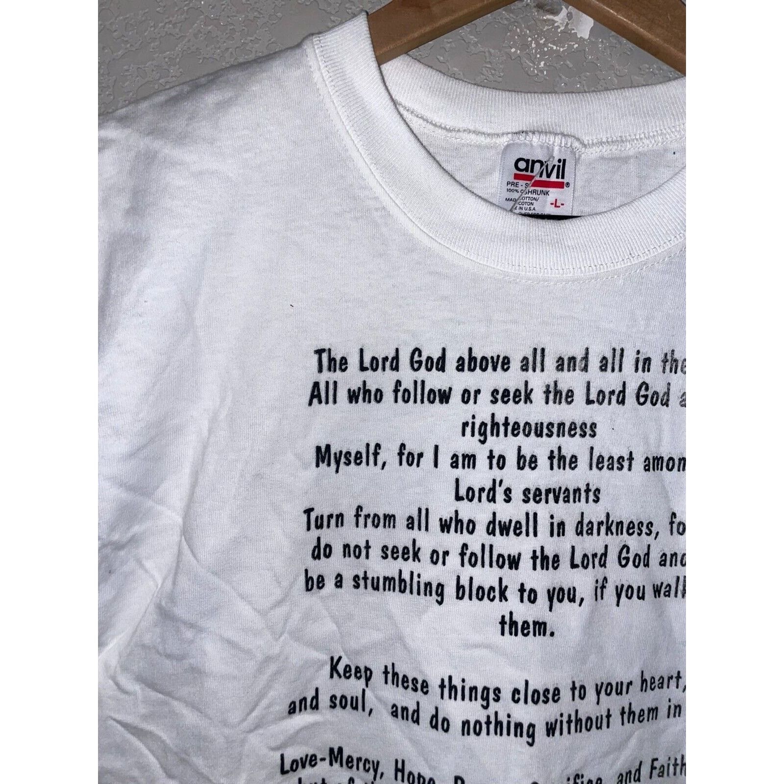 Anvil Vintage Religous Shirt Sleeveless Tank Lord God 90s L Size US L / EU 52-54 / 3 - 2 Thumbnail