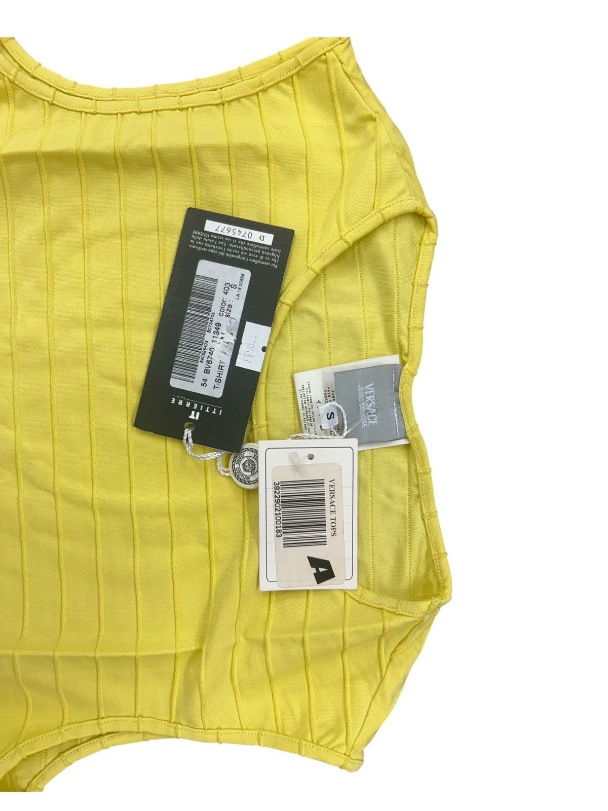 Versace Jeans Couture Vintage Versace Jeans Couture Lime Neon Ribbed TankTop NWT S Size S / US 4 / IT 40 - 4 Thumbnail