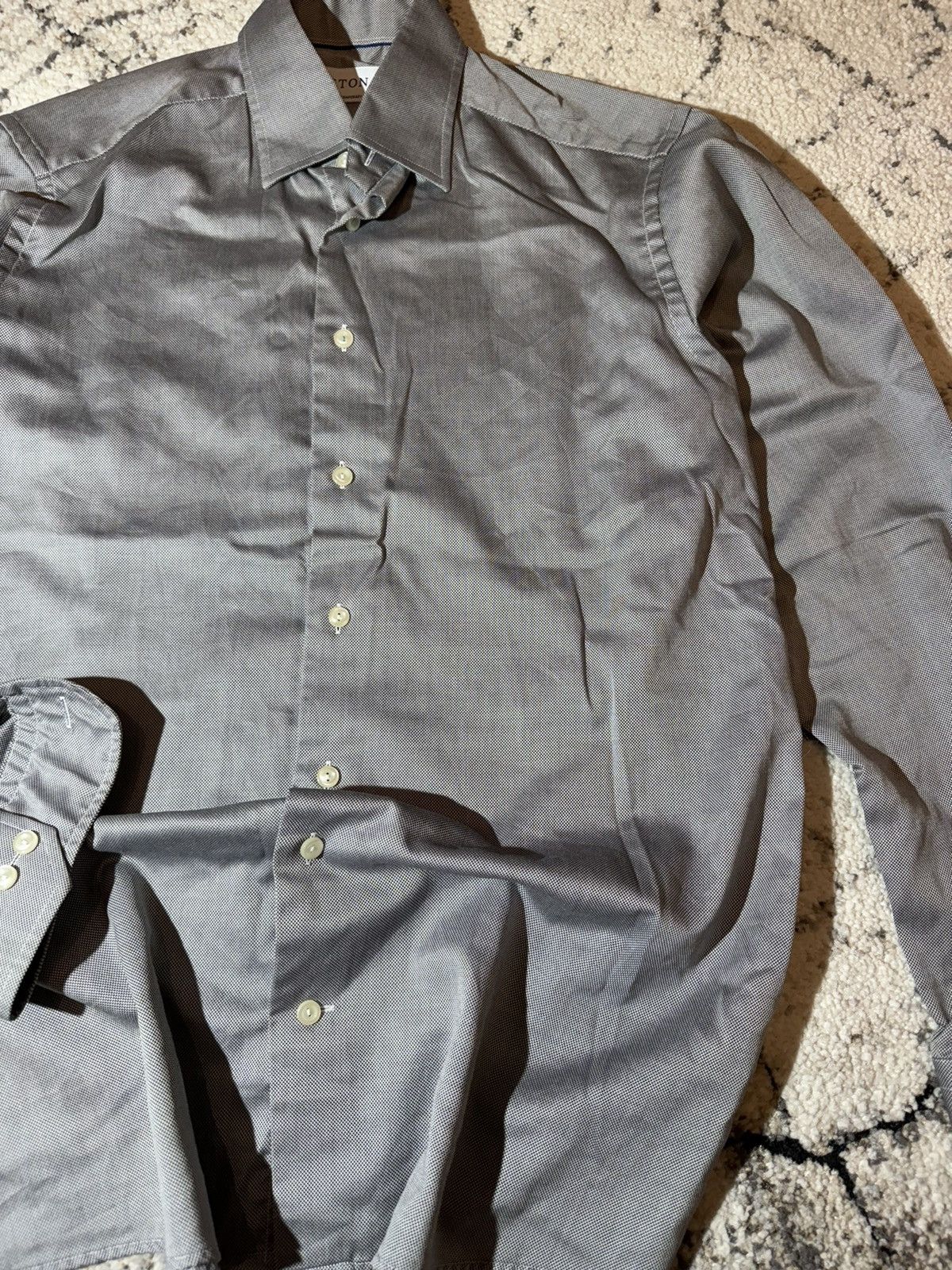 Eton ETON York Slim Formal Shirt Men’s Large Button Up Cutaway Size US L / EU 52-54 / 3 - 6 Thumbnail