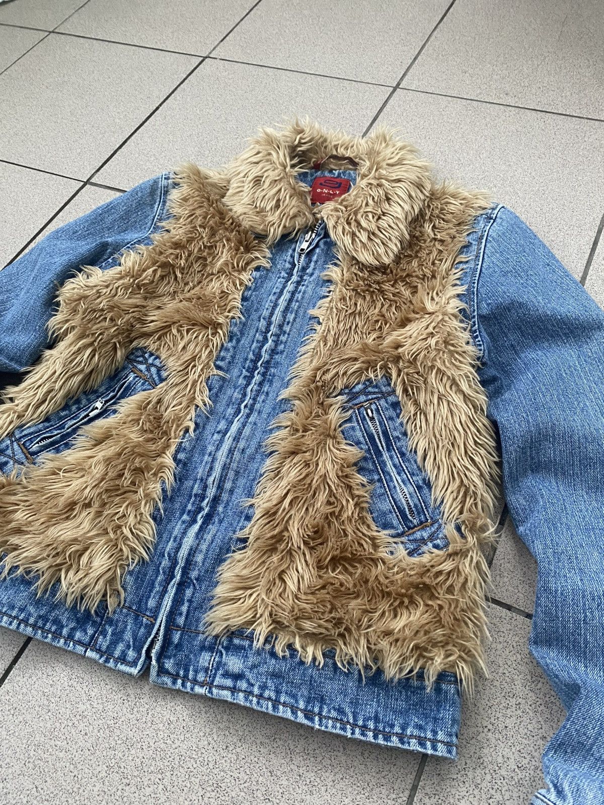 Japanese Brand Vintage 00s Fur/Denim Junta Watanabe Style Jacket Size US S / EU 44-46 / 1 - 2 Thumbnail