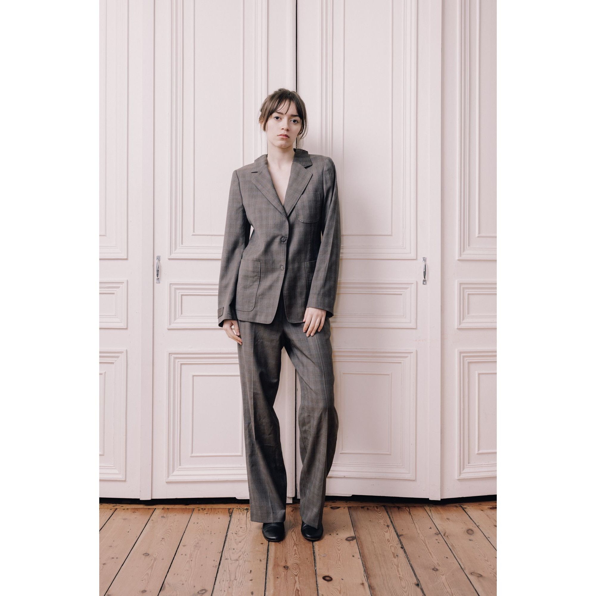 Maison Margiela FW 2004 Grey Cut Out Collar Blazer Jacket Size S / US 4 / IT 40 - 2 Thumbnail