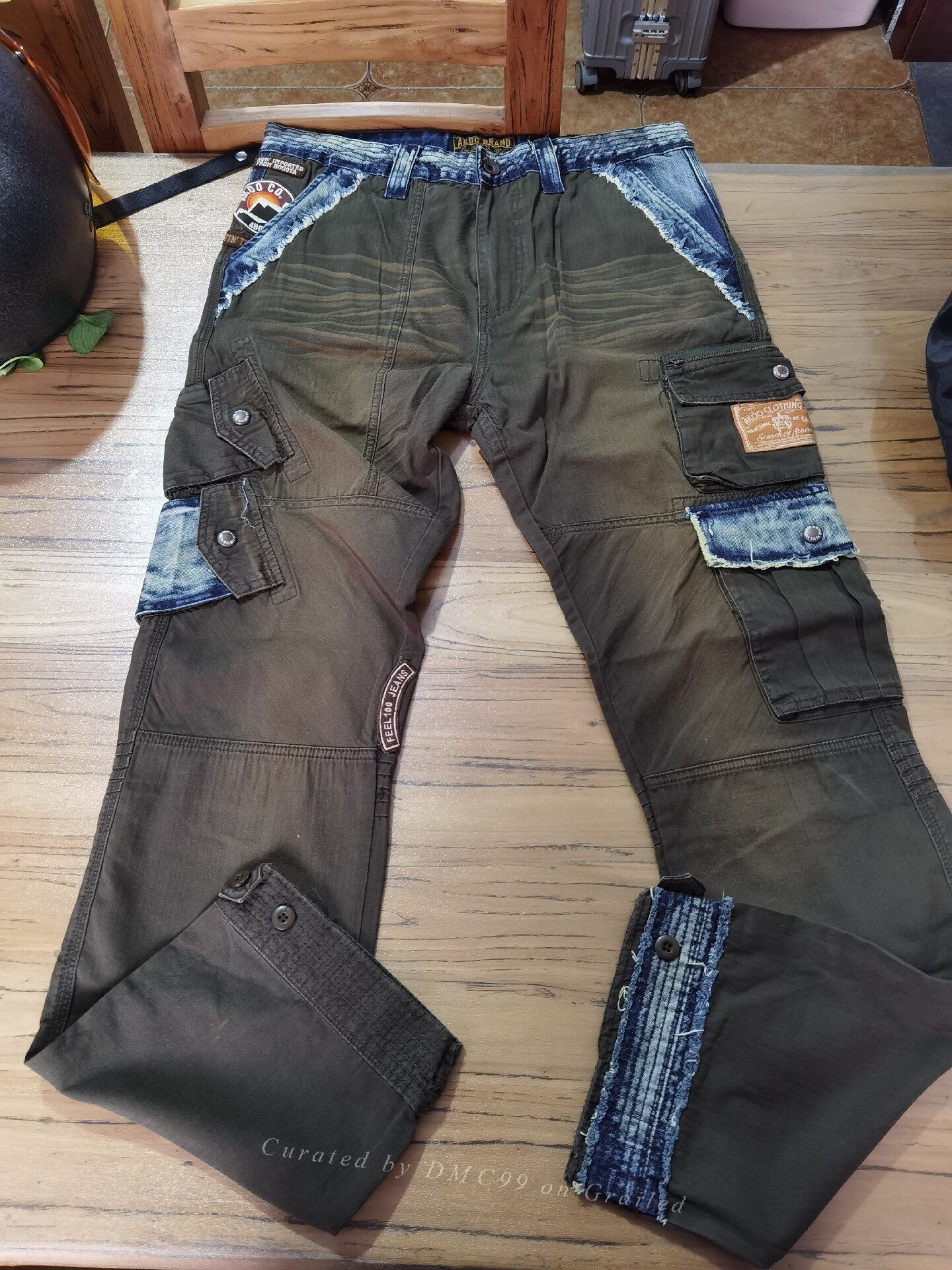Greg Lauren Distressed Patchwork Reconstructed Work Pants Size US 30 / EU 46 - 1 Thumbnail