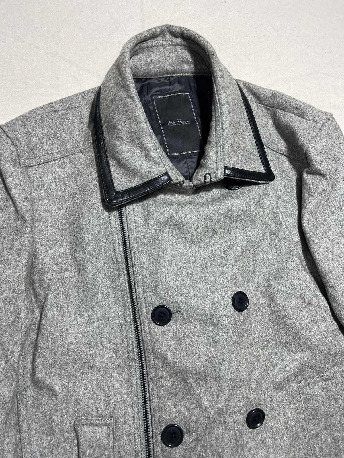 Tete Homme Tête Homme wool-blend double-breasted peacoat with zipper Size US M / EU 48-50 / 2 - 6 Thumbnail