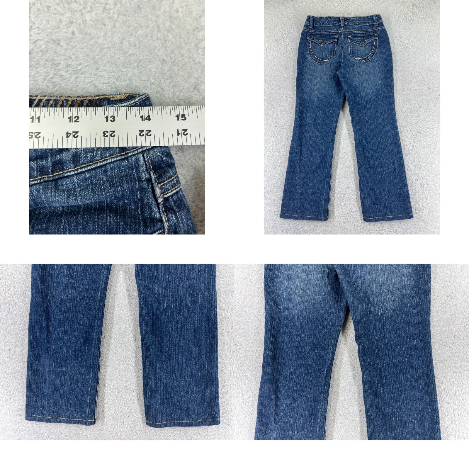 Nine West Nine West Jeans Womens Bootcut Denim Blue 6 Regular 27x27 Inseam 27in Embroidered 5-Pocket Classic Logo Designer Western American Minted Pockets Size 28" / US 6 / IT 42 - 9 Thumbnail