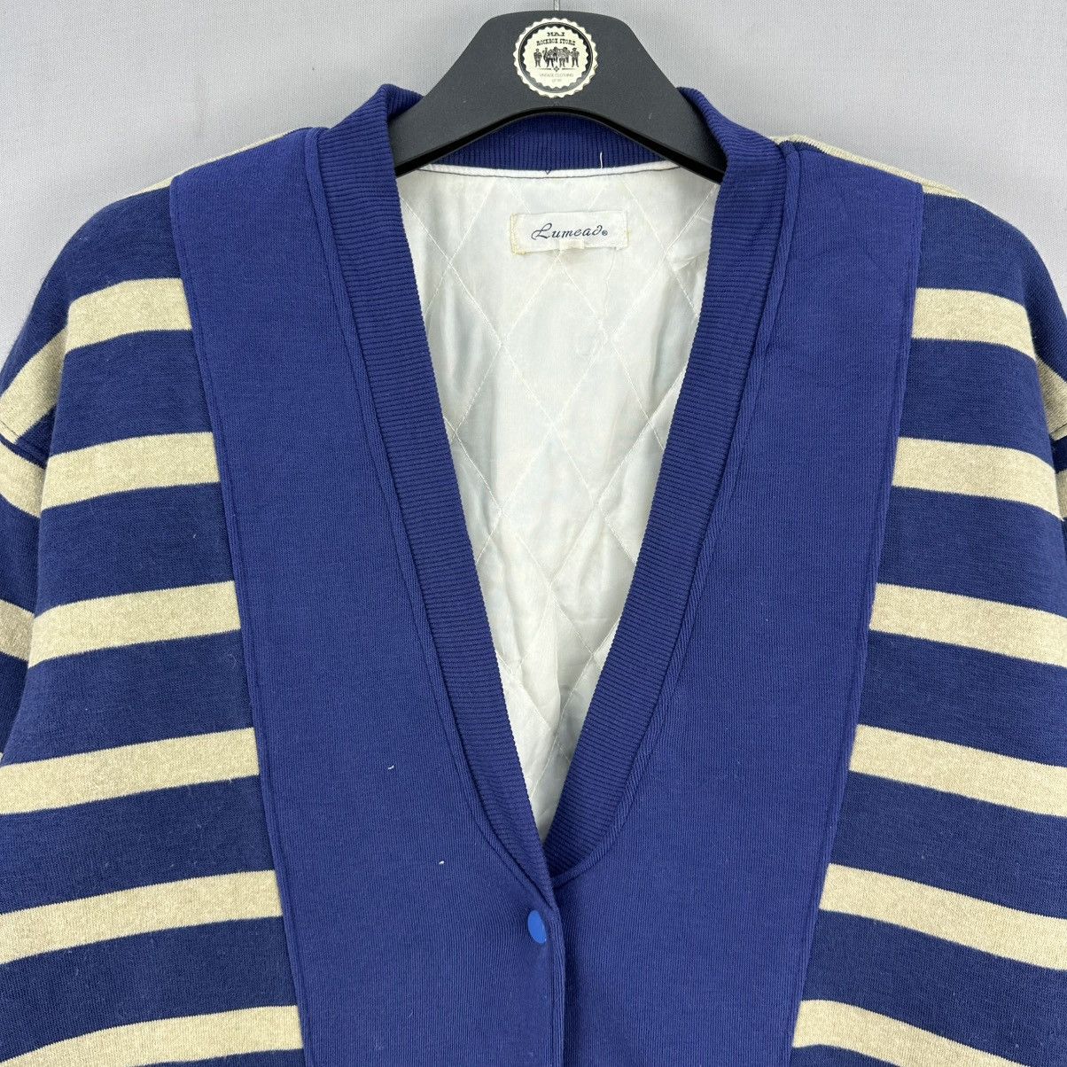 Japanese Brand × Vintage Vintage 90's Striped Cardigan Jacket by Lumead Size US L / EU 52-54 / 3 - 6 Thumbnail