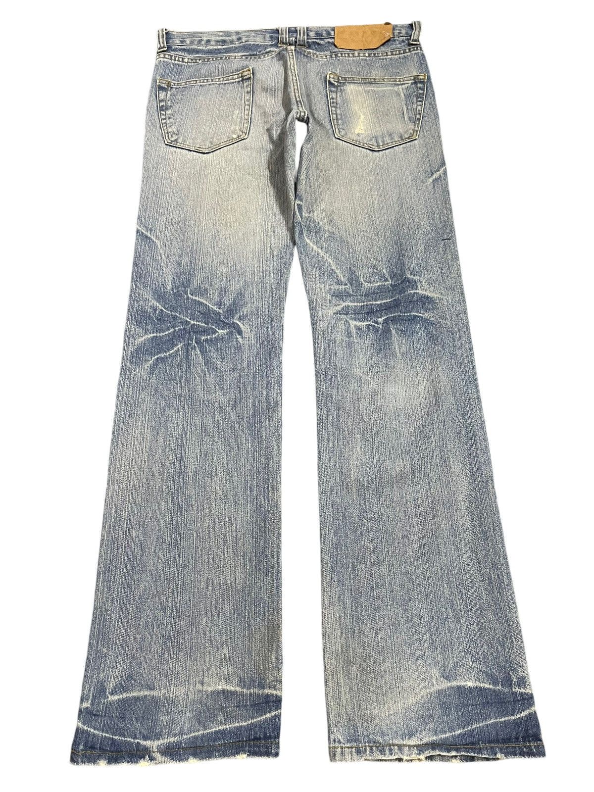 Kapital Vintage Japanese Brand Blue Faded Wash Distress Loose Jeans Size US 34 / EU 50 - 2 Thumbnail