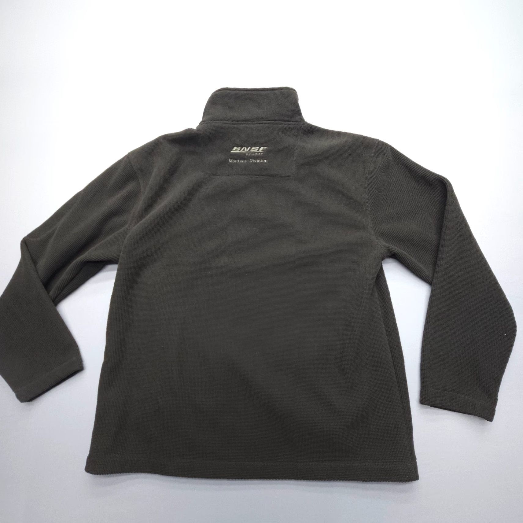 Vintage Fossa Mens Large Green 1/4 Zip Waffle Knit Sweater Thermal Pullover Mock Neck Shirt Size US L / EU 52-54 / 3 - 3 Thumbnail