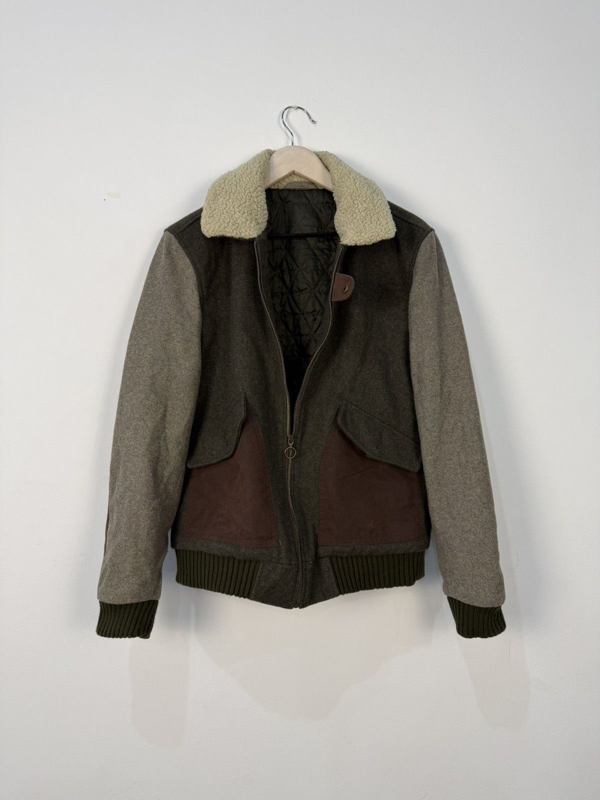 Aviator Nation Vintage Wool Aviator Bomber Jacket Sherpa Military Style Size US M / EU 48-50 / 2 - 2 Thumbnail