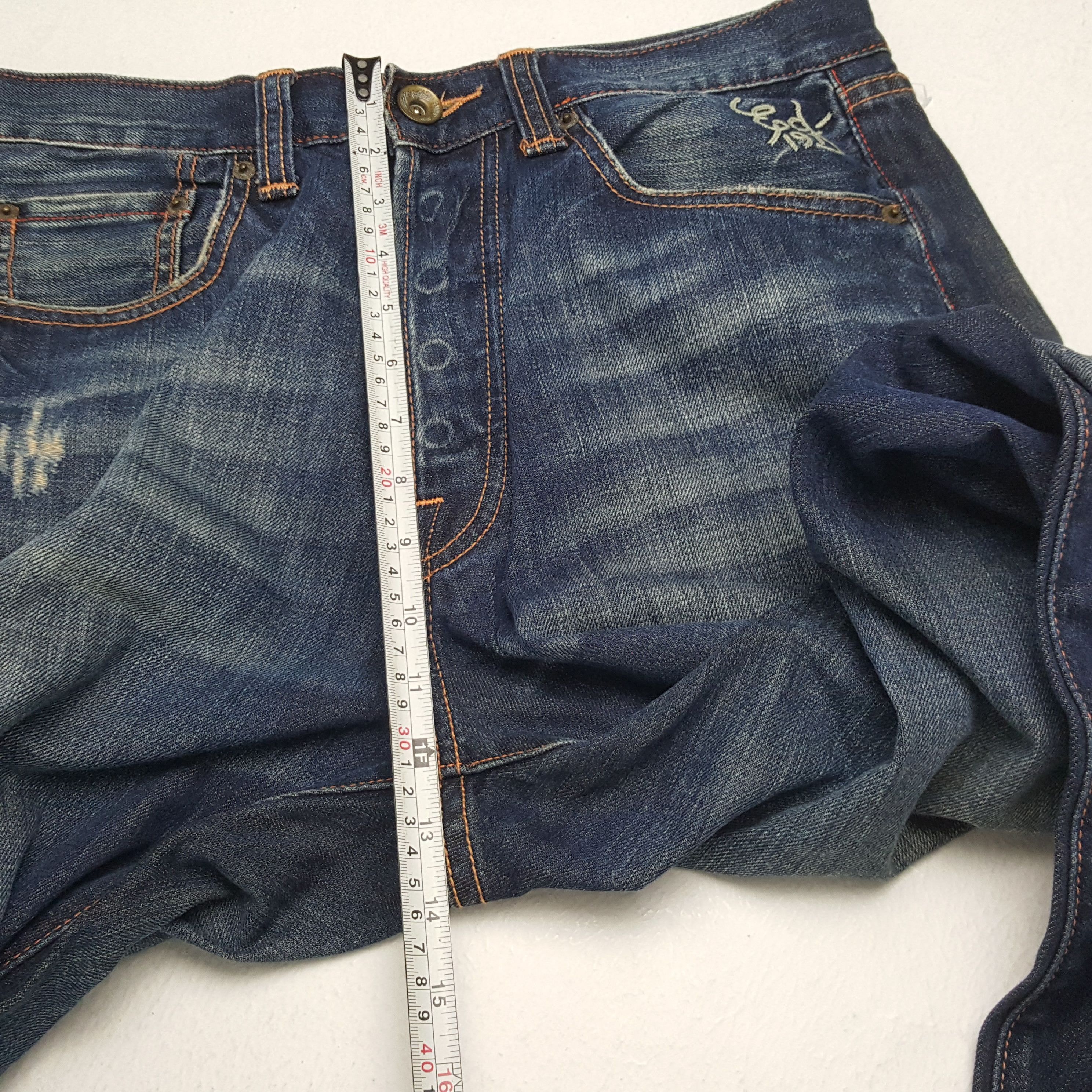 Christian Audigier × Ed Hardy × Vintage ED HARDY Rock Punk Streetwear Style Tiger Design Jeans Size US 31 - 8 Thumbnail