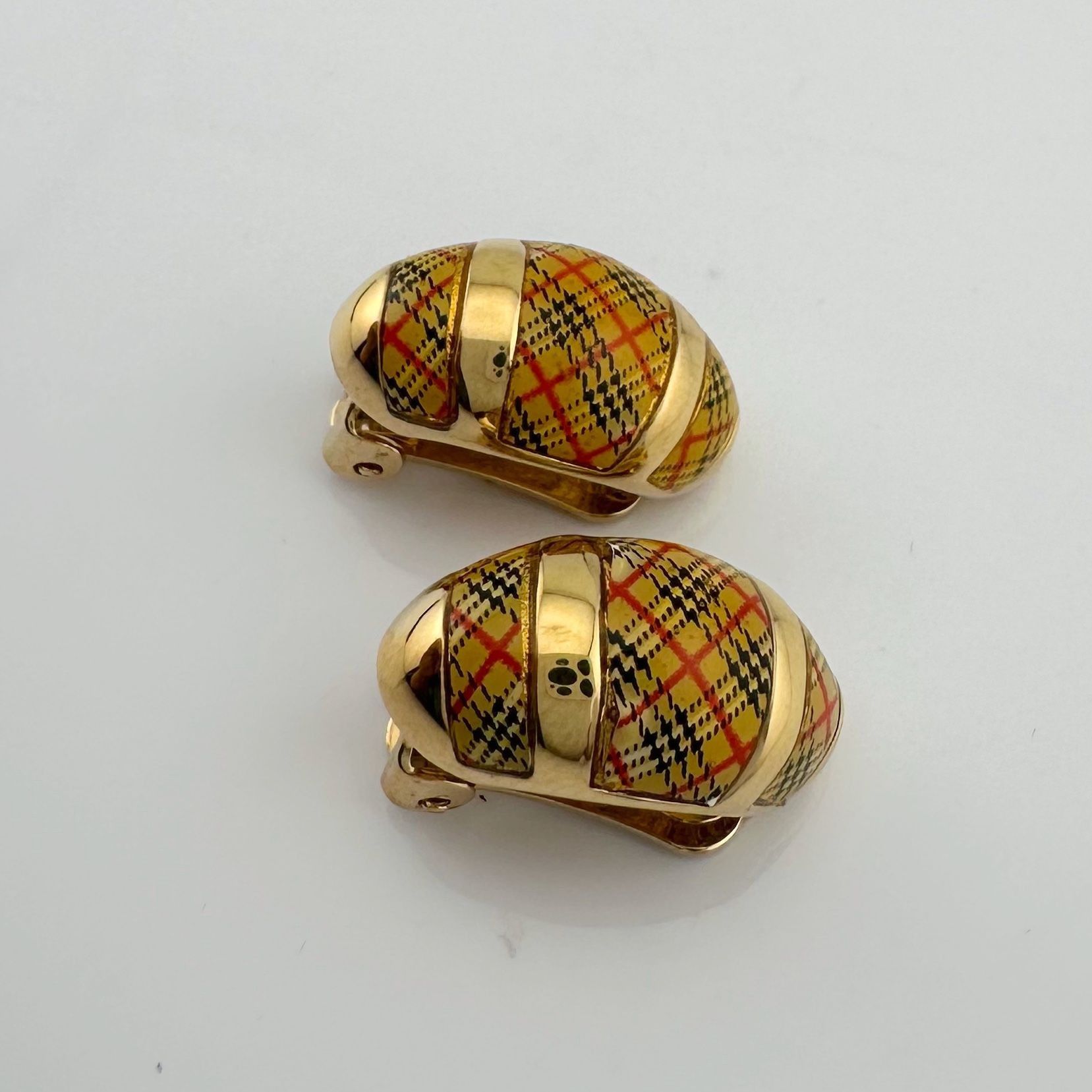 Burberry Burberrys of London Nova Check Clip On Earrings with Branded Size ONE SIZE - 5 Thumbnail
