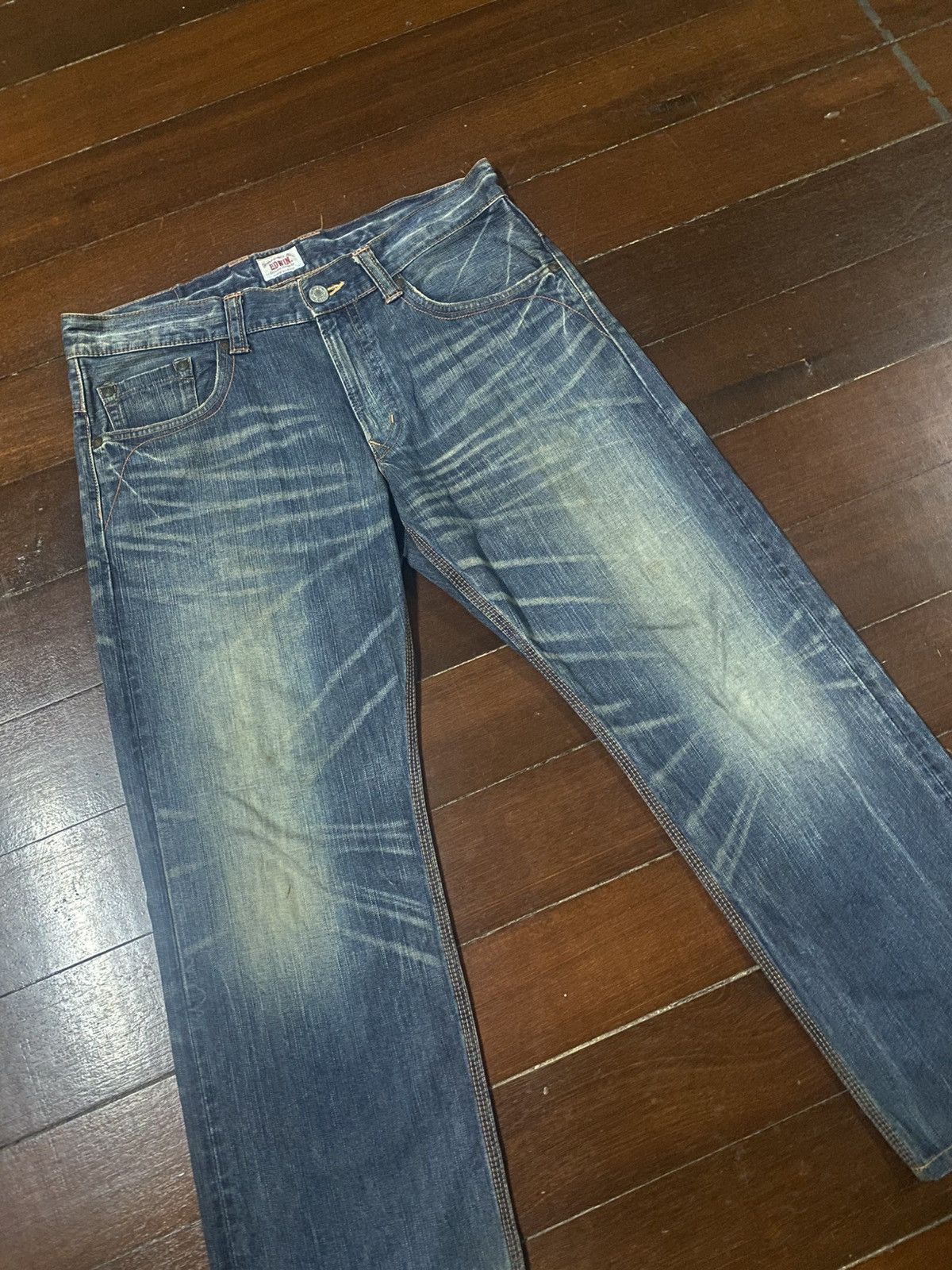 If Six Was Nine Japanese Edwin Exclusive Flared Distressed Jeans wide leg Size US 39 - 5 Thumbnail