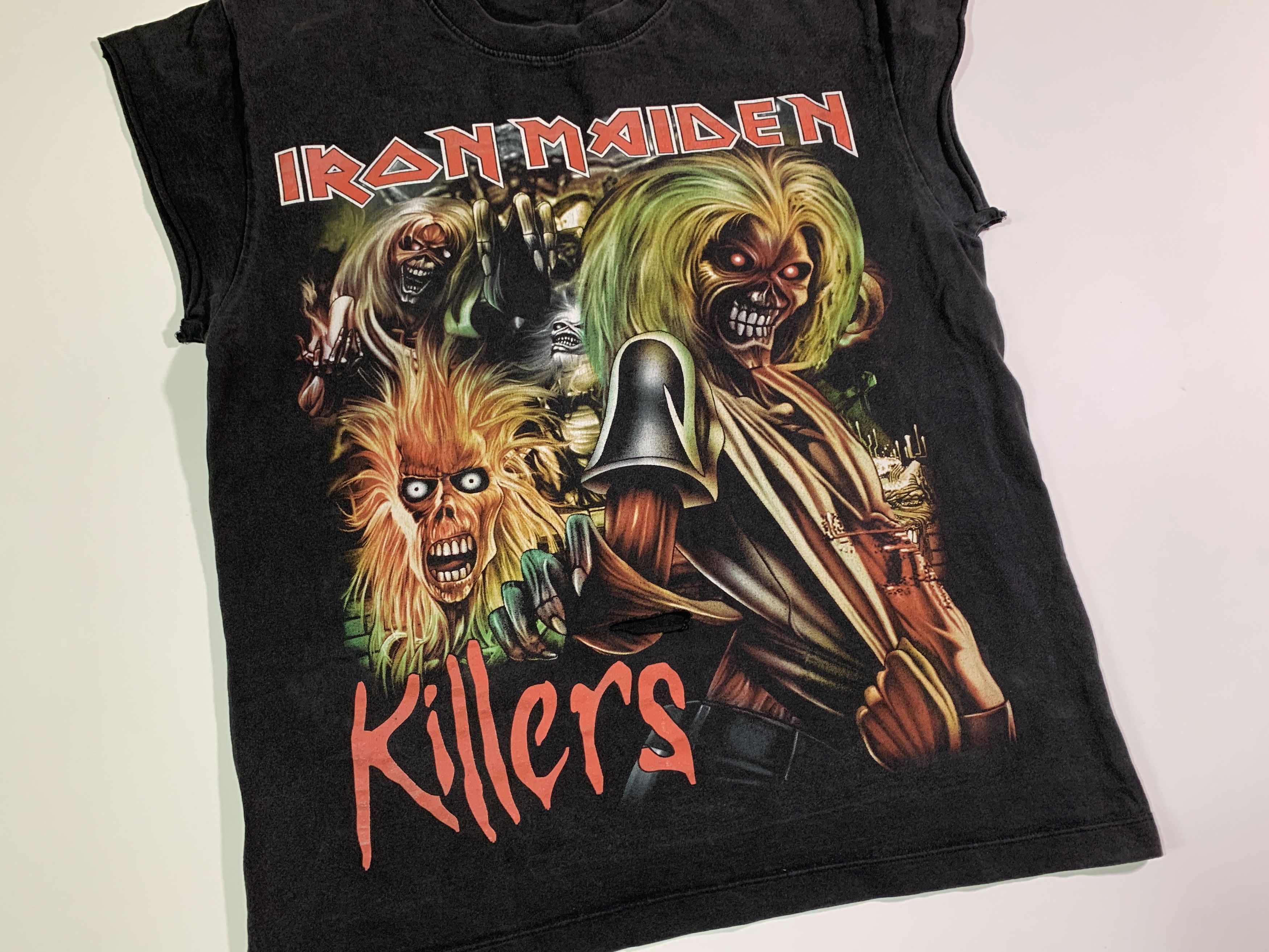 Band Tees × Iron Maiden × Vintage Vintage Distressed Iron Maiden Killers T-shirt Size US M / EU 48-50 / 2 - 4 Thumbnail