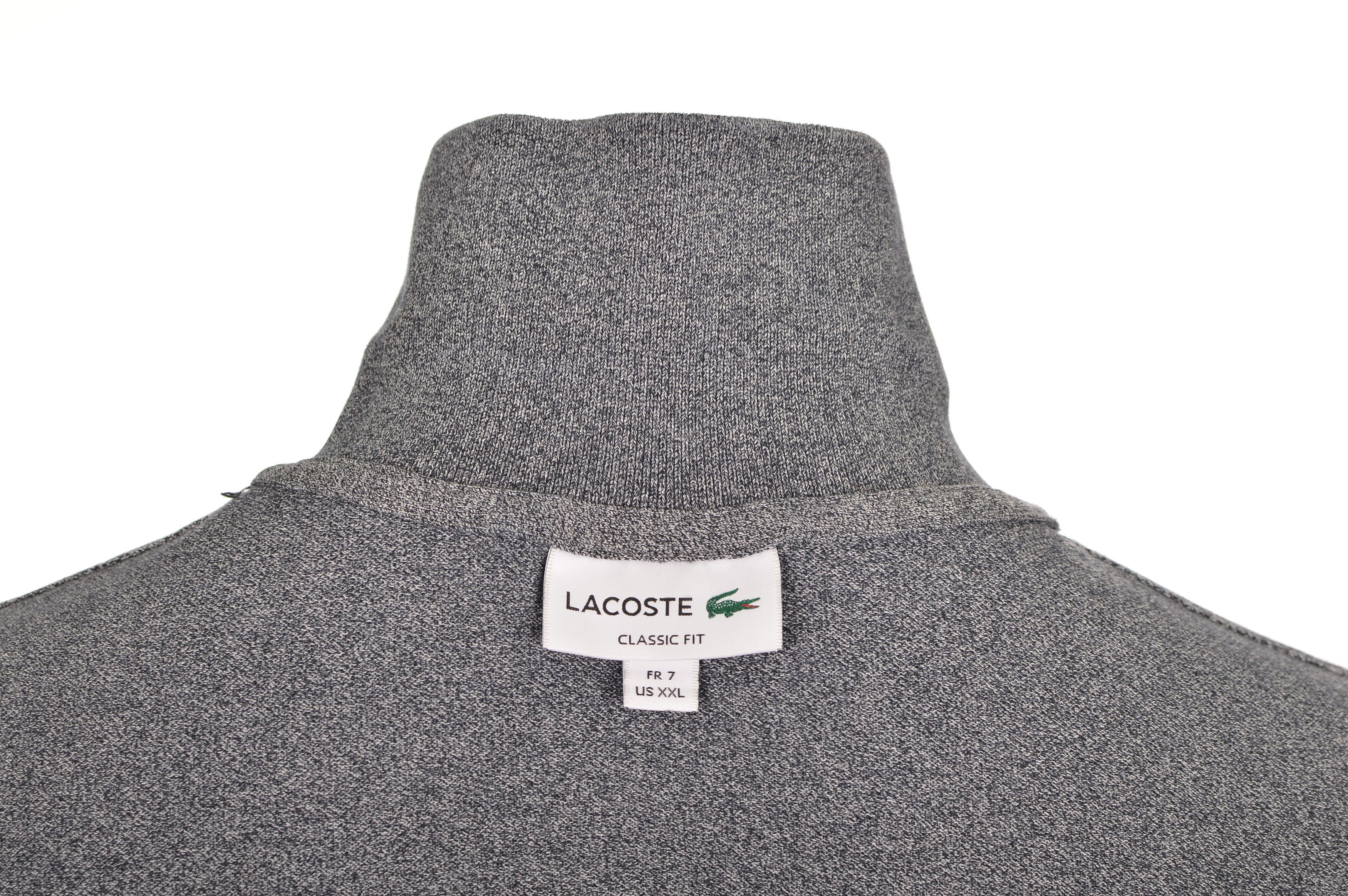 Lacoste Lacoste L1313 Classic Fit Long Sleeve Gray/Blue Polo Shirt Size US XXL / EU 58 / 5 - 5 Thumbnail