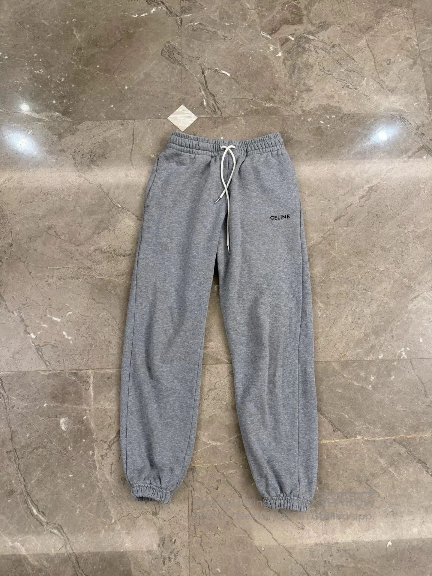 Celine Celine Gray Drawstring Sweatpants for Women. Size 22" - 1 Thumbnail