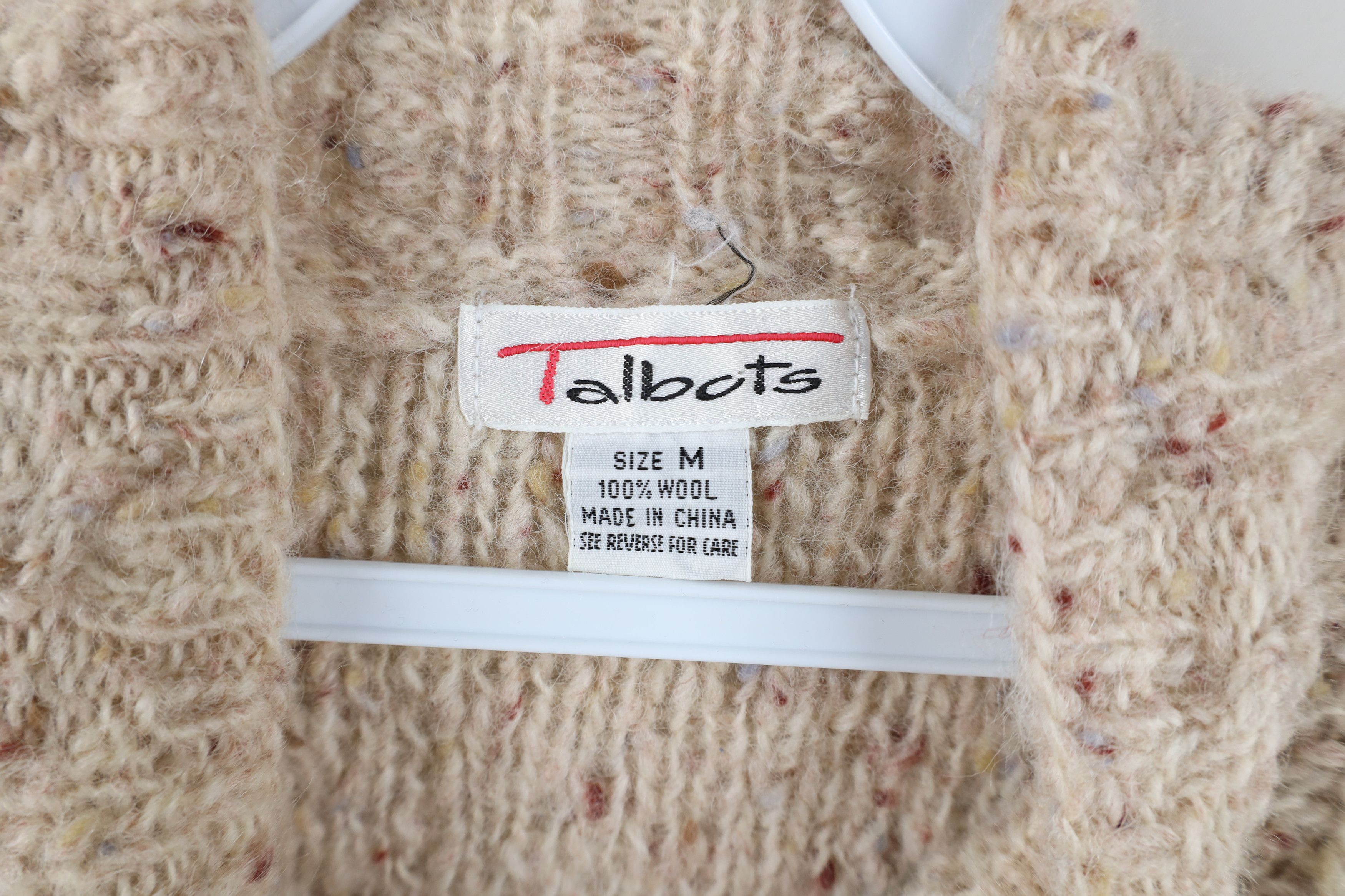 Vintage Vintage 90s Streetwear Leaf Cable Knit Mock Neck Sweater Size M / US 6-8 / IT 42-44 - 7 Thumbnail