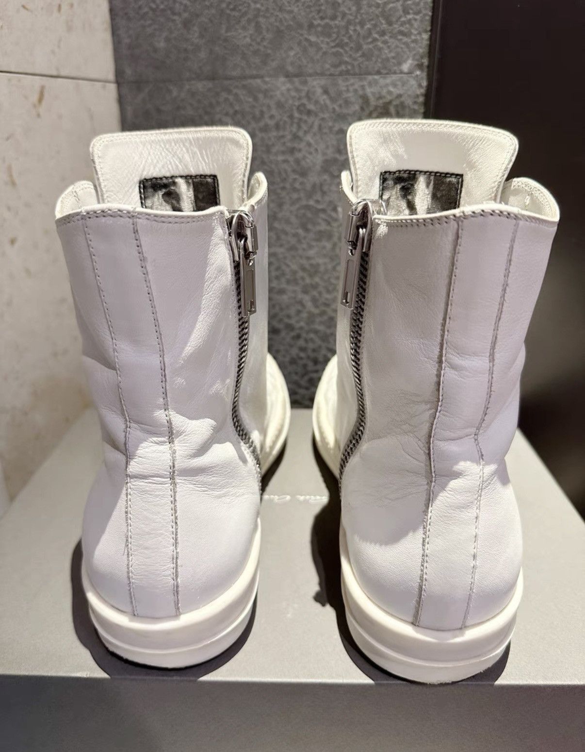 Rick Owens Rick Owens Mainline Milk White High-Top Size US 8 / EU 41 - 6 Thumbnail