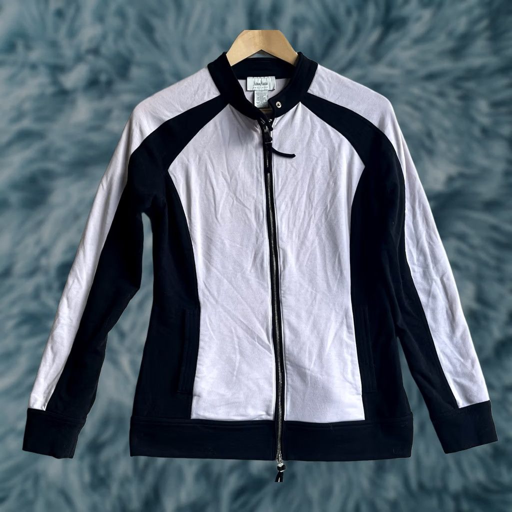 Neiman Marcus Neiman Marcus Full-Zip Track Jacket Womens Medium Pink & Black Size M / US 6-8 / IT 42-44 - 1 Thumbnail