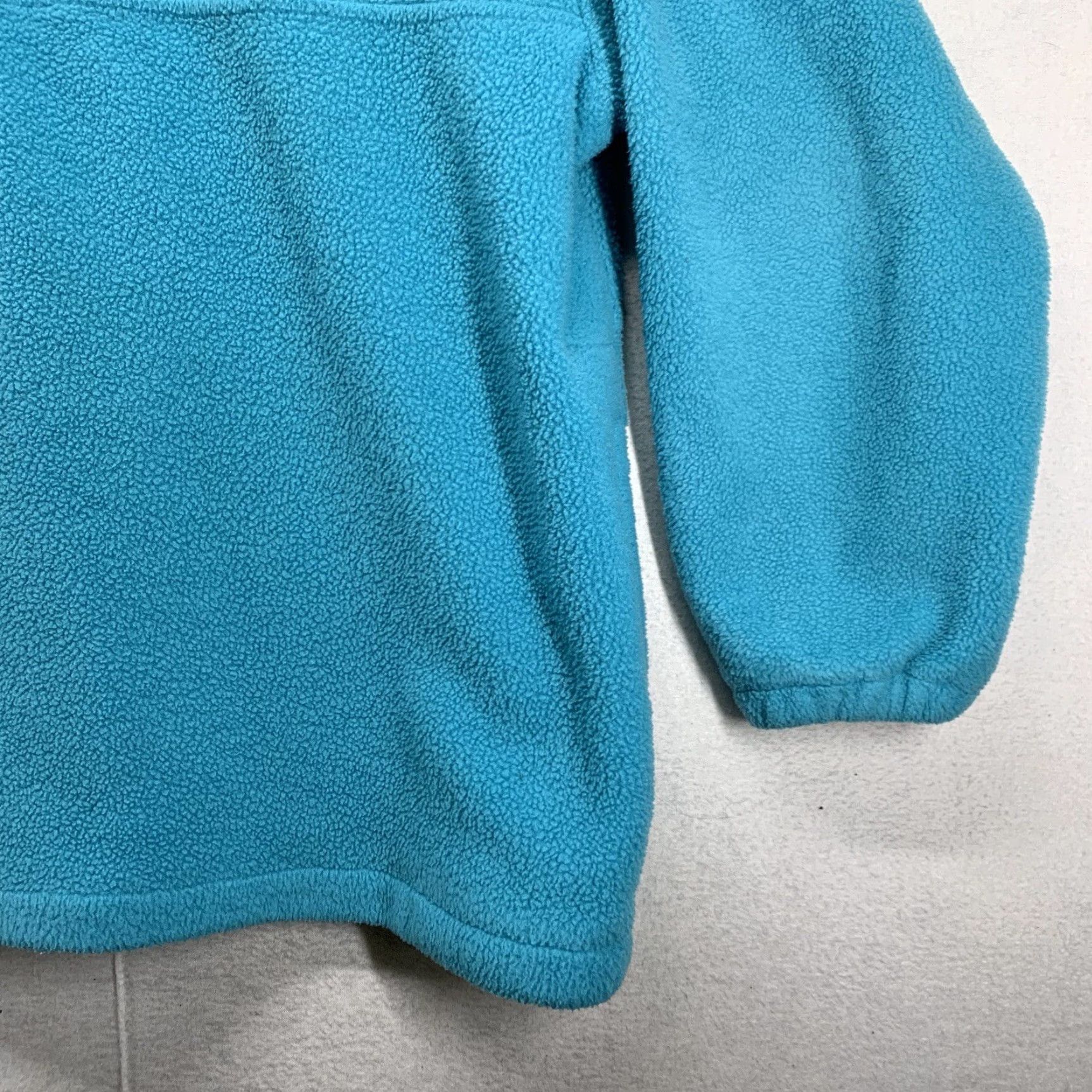 Nordstrom Vintage Nordstrom Fleece Quarter Zip Pullover Sweater Large Made In USA Aqua Blue Size US L / EU 52-54 / 3 - 3 Thumbnail