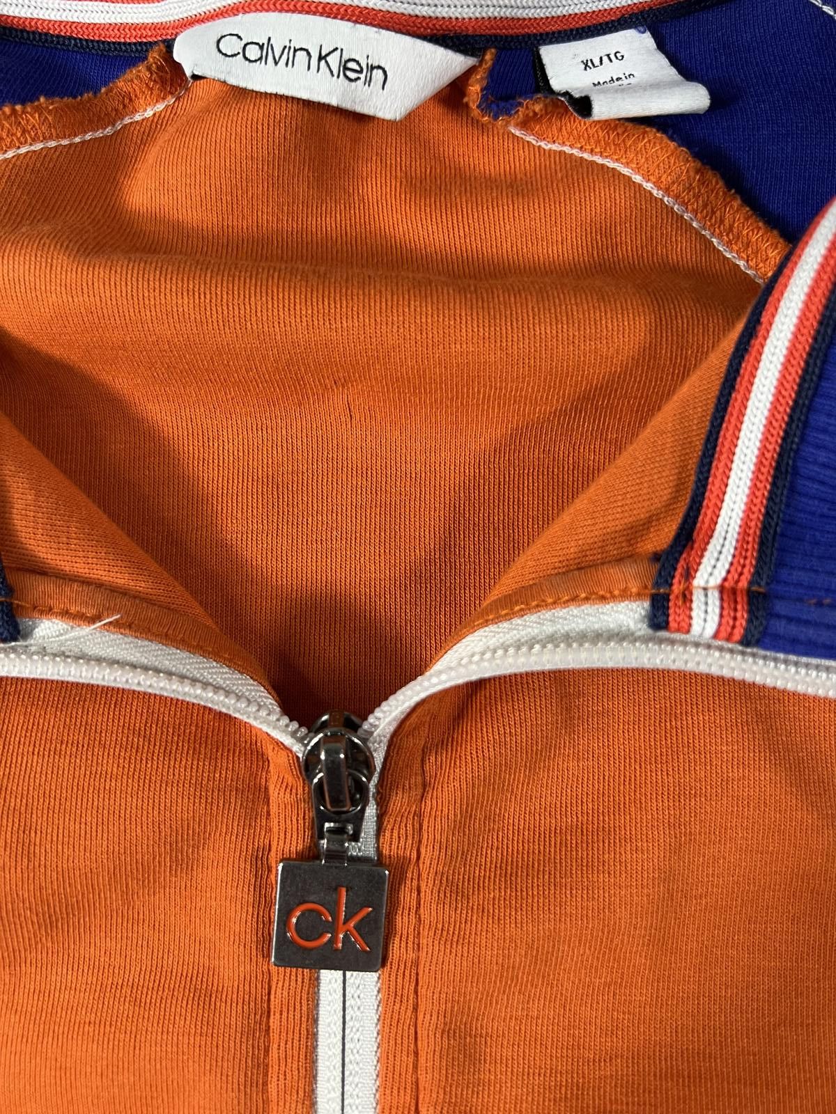 Calvin Klein Calvin Klein Men's XL Orange and Blue Zip-Up Track Jacket Size US XL / EU 56 / 4 - 2 Thumbnail