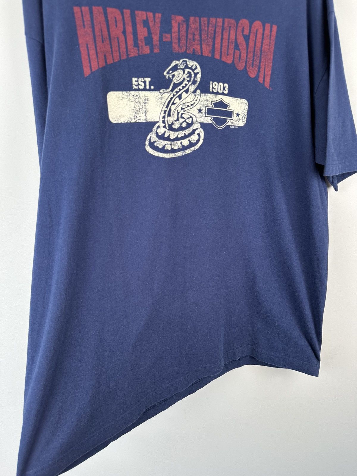 Harley Davidson Crazy Vintage Y2k Harley Davidson Snake Tee Oversized Size US XXL / EU 58 / 5 - 7 Thumbnail