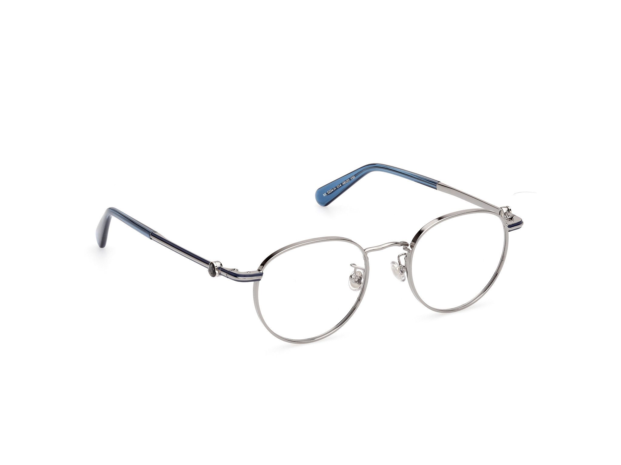 Moncler o1y0225 Size : OS / 48 mm Eyeglass Frame in Blue/Silver Size ONE SIZE - 8 Thumbnail