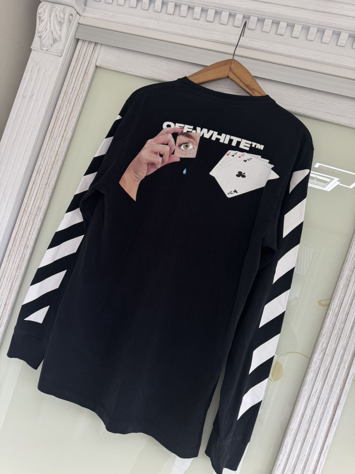 Off-White Off White x Virgil Abloh Hand Card Long Sleeve Tee Black Size US L / EU 52-54 / 3 - 3 Thumbnail