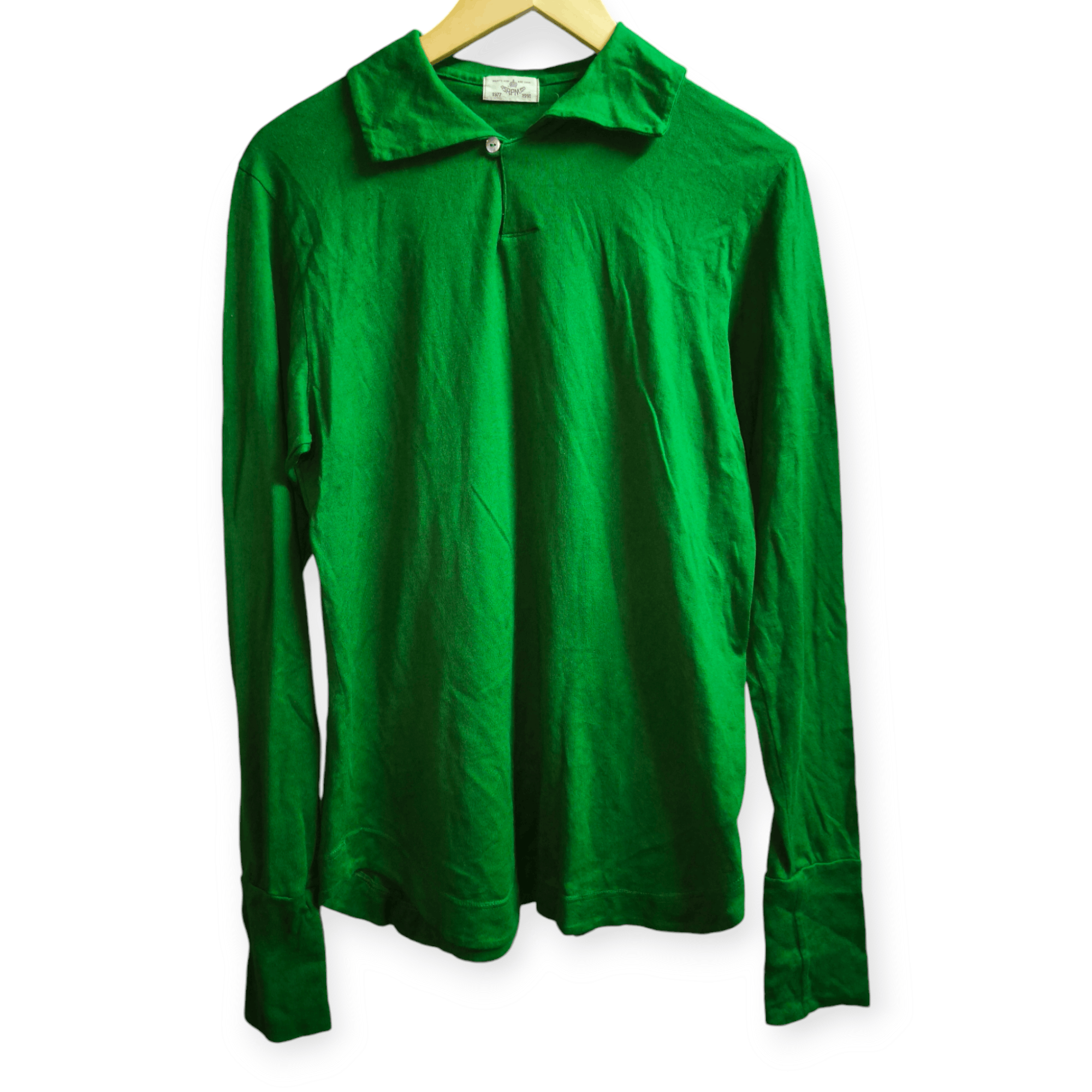 45rpm × Japanese Brand × Vintage Green Collar Longsleeve Tee Size US M / EU 48-50 / 2 - 2 Thumbnail