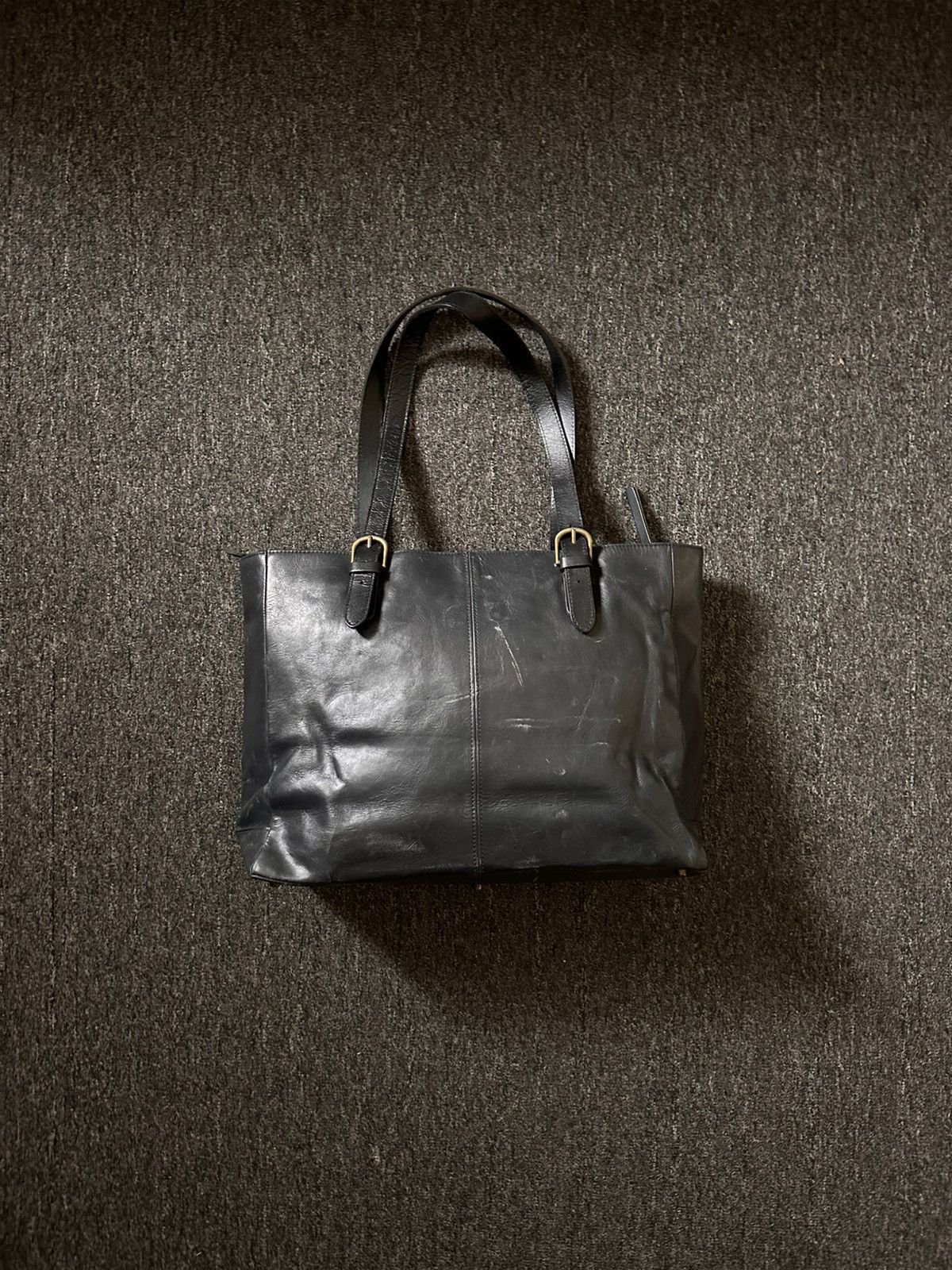 Genuine Leather JAPAN GENUINE LEATHER HANDCRAFT SHOPPING/TOTE BAG Size ONE SIZE - 1 Thumbnail