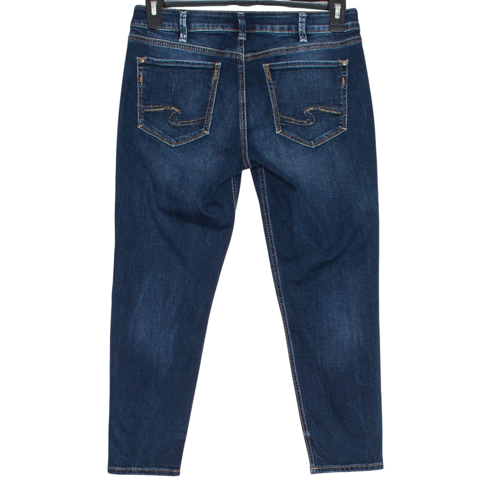 Silver Jeans Co. Silver Jeans Suki Skinny Crop Dark Wash Blue 30 Y2K Western Size 30" / US 8 / IT 44 - 2 Thumbnail