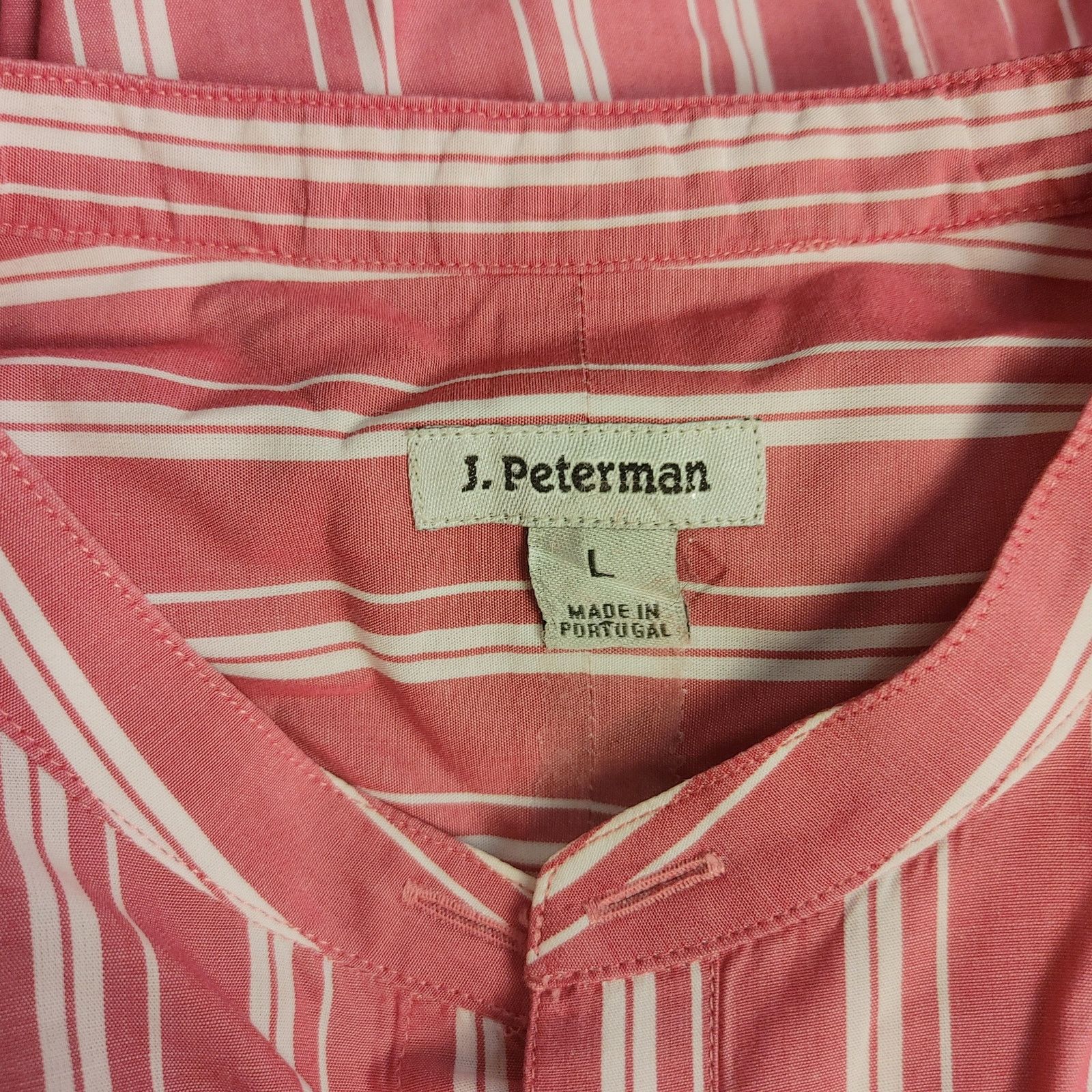 J. Peterman J Peterman Men's L Pink/White Button Down Casual Top Size US L / EU 52-54 / 3 - 3 Thumbnail