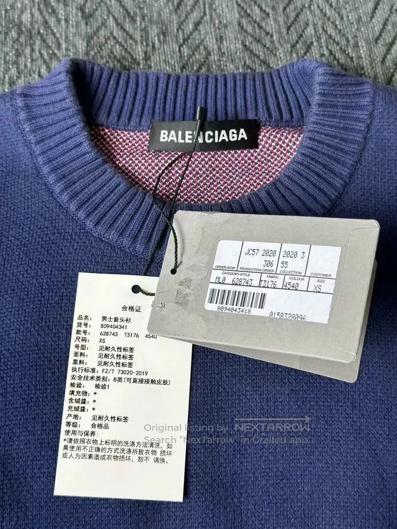 Balenciaga Balenciaga Cola Print Blue Sweater. Size US XS / EU 42 / 0 - 4 Thumbnail