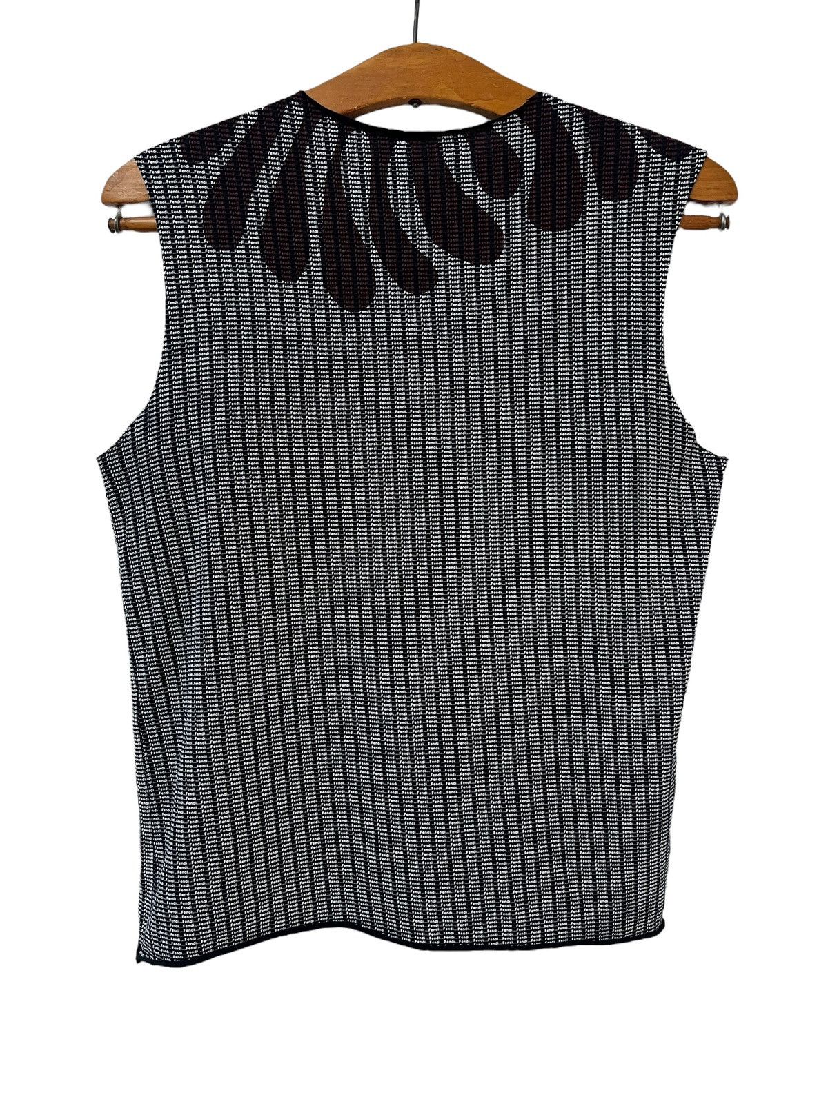 Fendi Fendi Logo Print V Neck Sleeveless Tops Size US XS / EU 42 / 0 - 3 Thumbnail