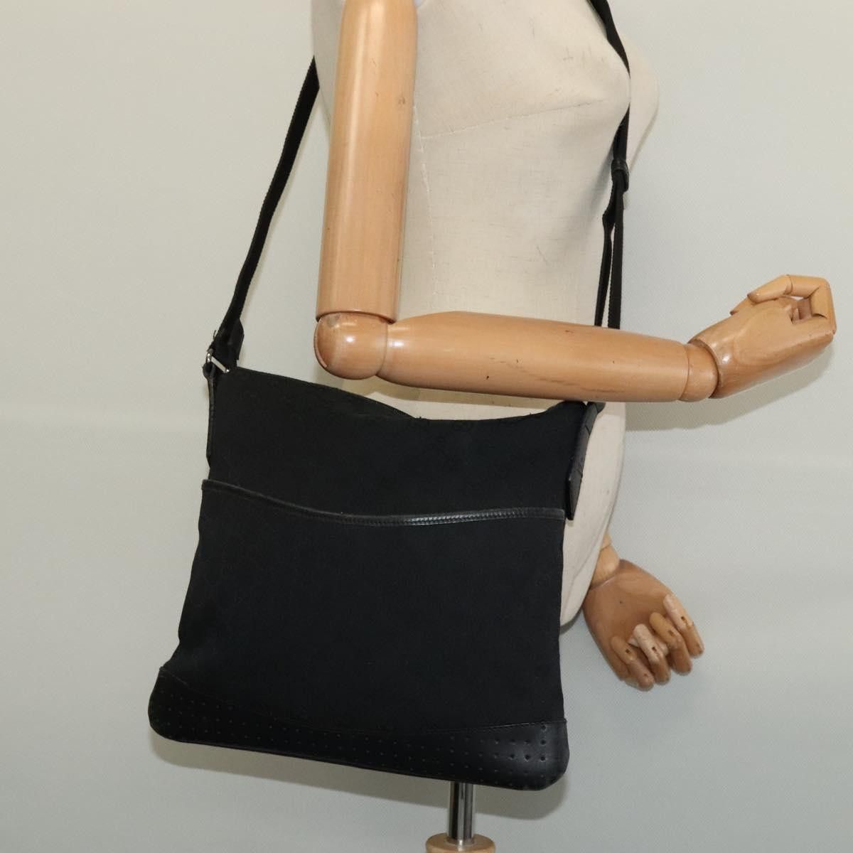 Gucci GUCCI GG Canvas Shoulder Bag Black Silver Size ONE SIZE - 24 Thumbnail