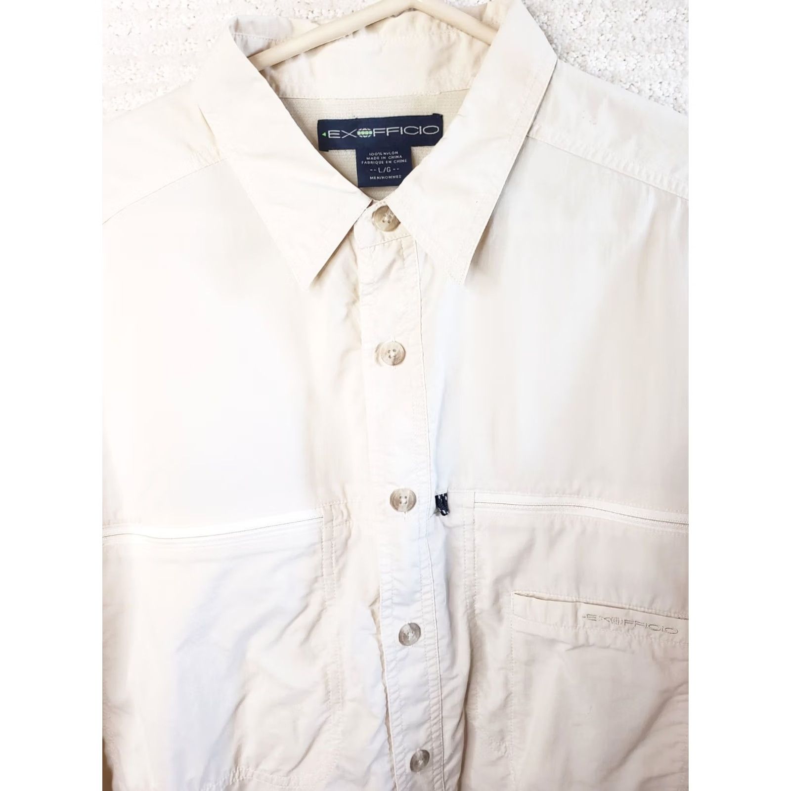 ExOfficio VINTAGE EXOFFICIO L/S Button Up Vented Hiking Shirt Yellow Men Large Size US L / EU 52-54 / 3 - 3 Thumbnail