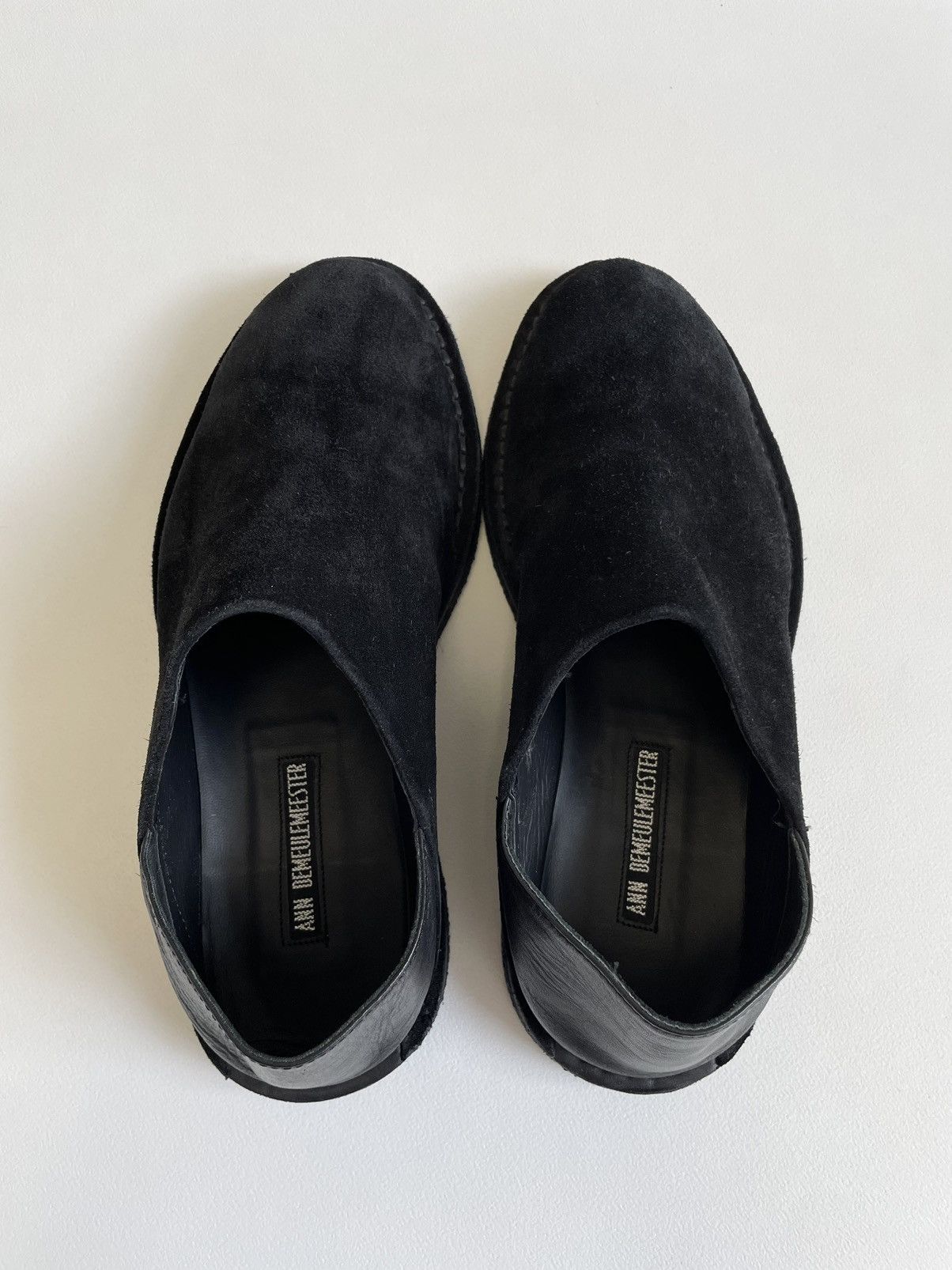 Ann Demeulemeester Black Suede Loafers / Mules Size US 8 / IT 38 - 9 Thumbnail
