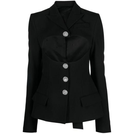 The Attico THE ATTICO Women Suit Jackets 231WCG44 E057 100 BLACK Size XS / US 0-2 / IT 36-38 - 1 Thumbnail