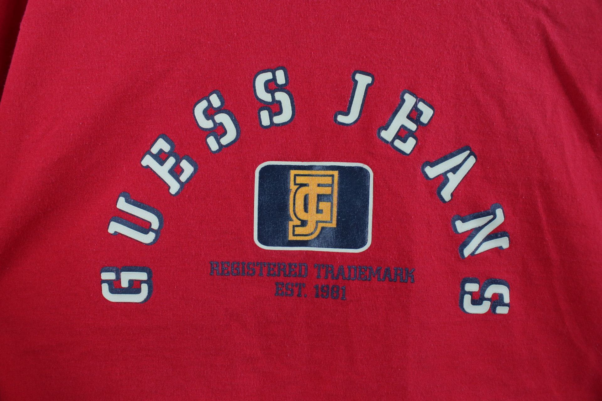 Guess Vintage Y2K Guess Jeans Out Baggy Fit T-Shirt Red Cotton Size US L / EU 52-54 / 3 - 4 Thumbnail