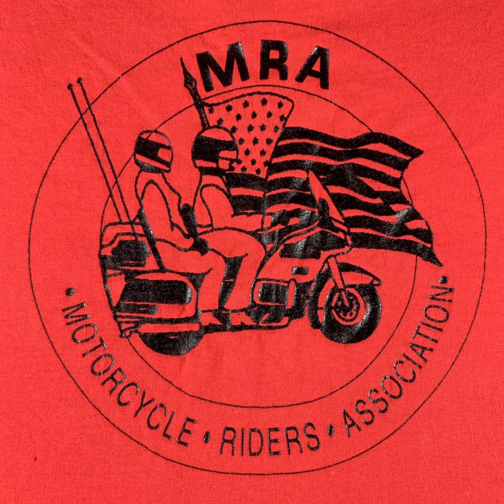 Hanes VINTAGE MOTORCYCLES RIDERS ASSOCIATION T-SHIRT Mens XL RED Crewneck MRA Hanes Shirt Size US XL / EU 56 / 4 - 7 Thumbnail