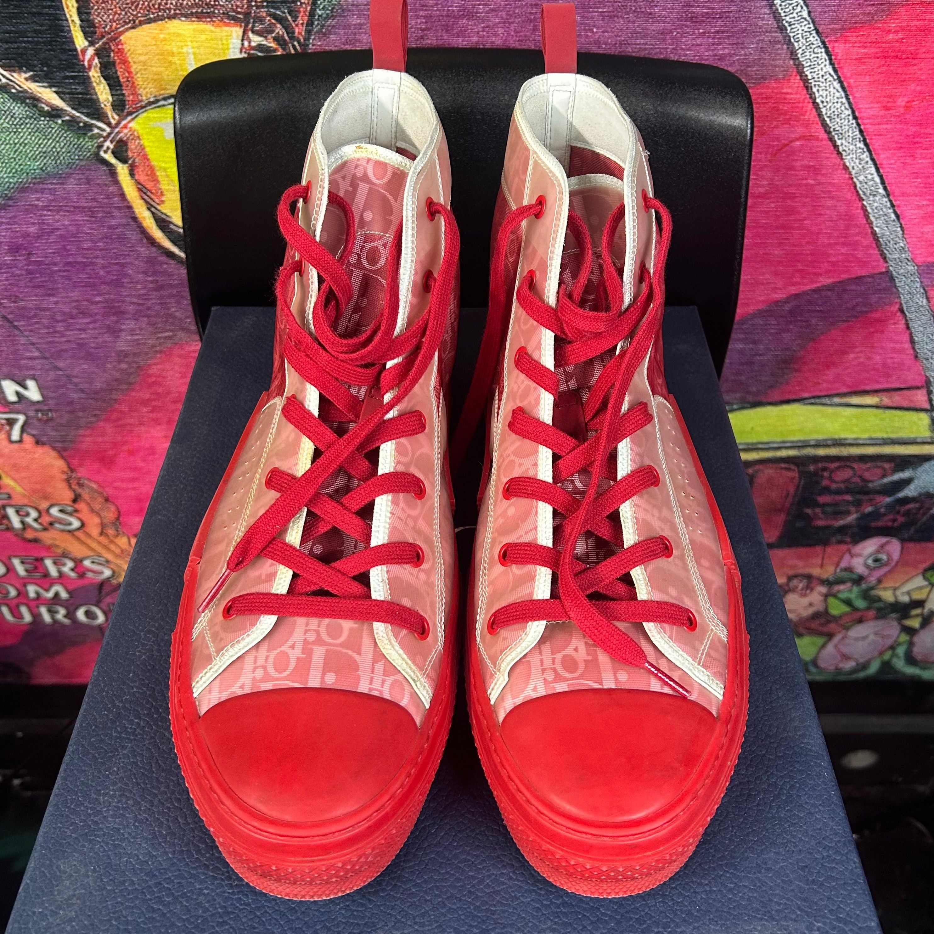 Dior Christian Dior B23 Sneakers Red / Bordeaux Size 51 / 16.5 Size US 15 / EU 48 - 3 Thumbnail