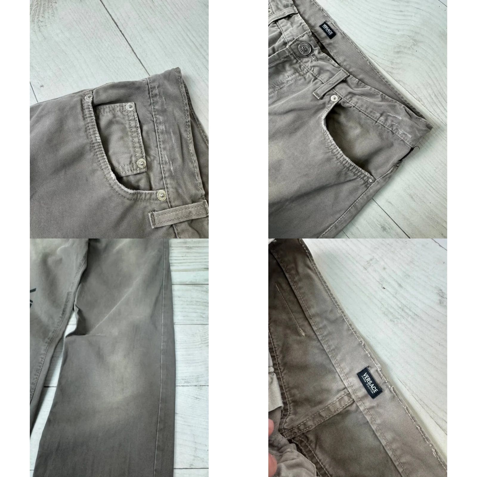 Versace Jeans Couture VINTAGE Versace Jeans Couture Baggy Big Logo Denim Jeans 90s Men Size 36 Gray Size US 36 / EU 52 - 8 Thumbnail