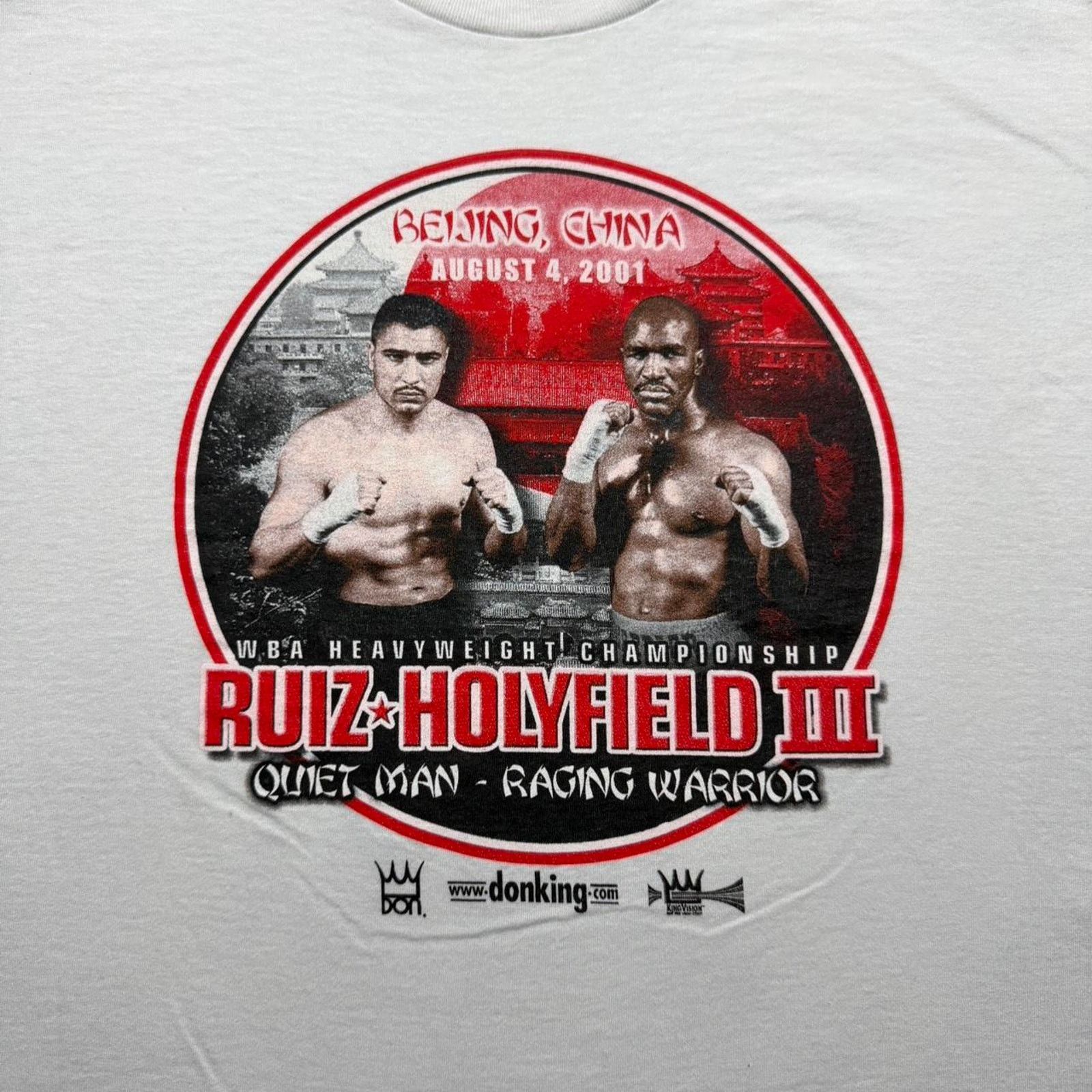 Vintage Vintage John Ruiz vs Evander Holyfield WBA Boxing T-shirt Size US XL / EU 56 / 4 - 3 Thumbnail