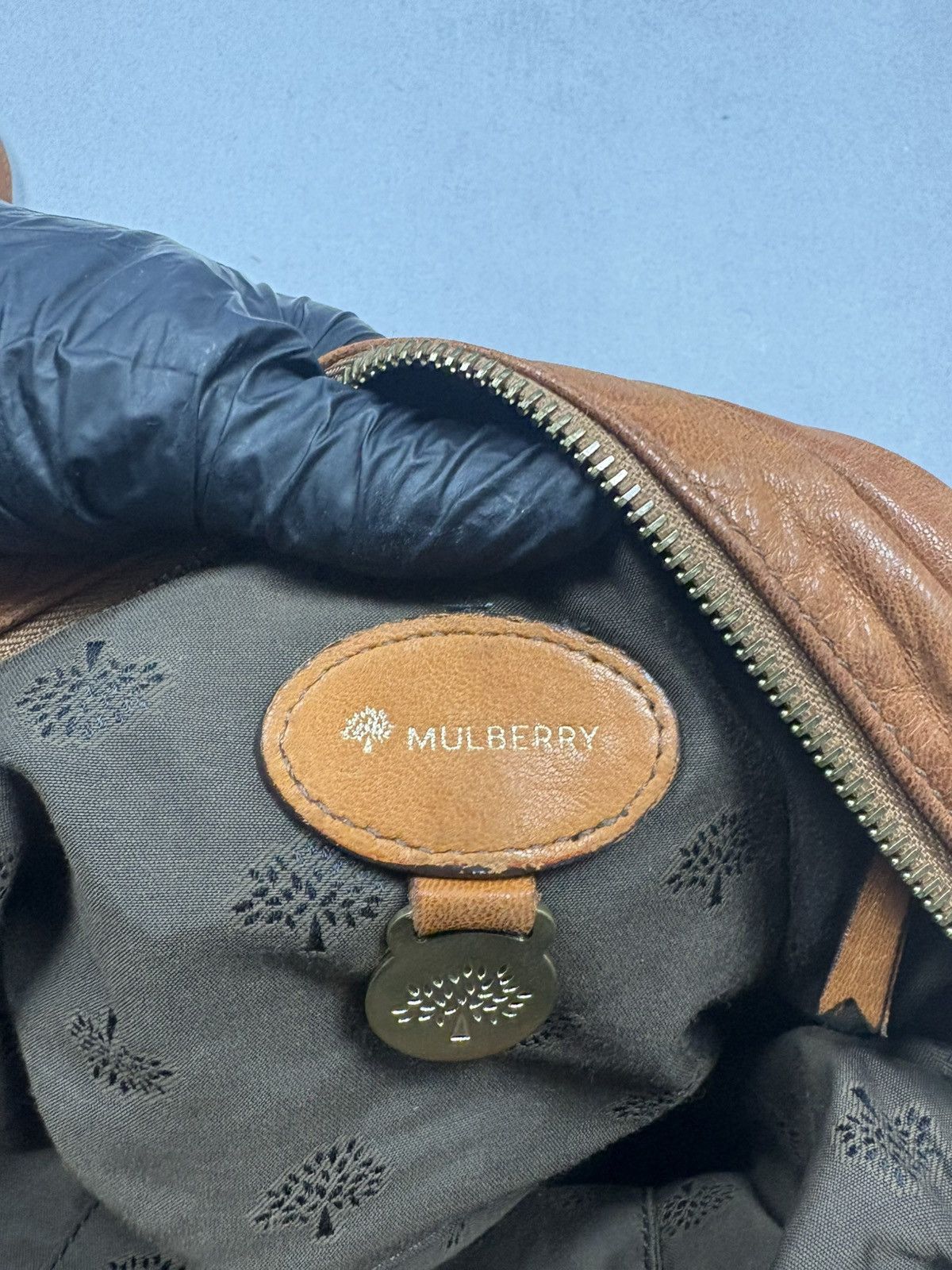 Mulberry Mulberry Vintage Brown Leather Crossbody Bag Brass Plaque Size ONE SIZE - 15 Thumbnail
