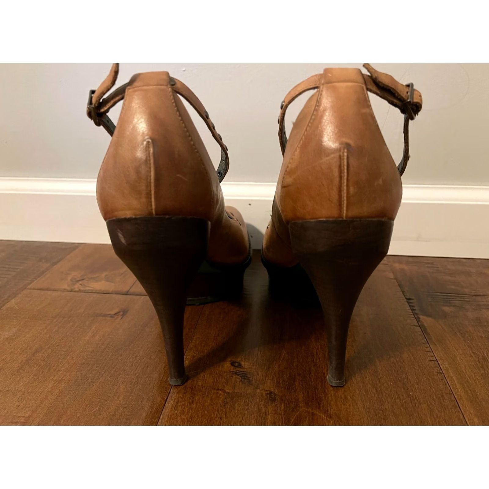 Donald Pliner Donald Pliner Lisa Inola Ankle Strap Platform Pumps Heels - Women's 10M Brown Leather Platform Heel Shoes M Mens Womens Size US 10 / IT 40 - 5 Thumbnail