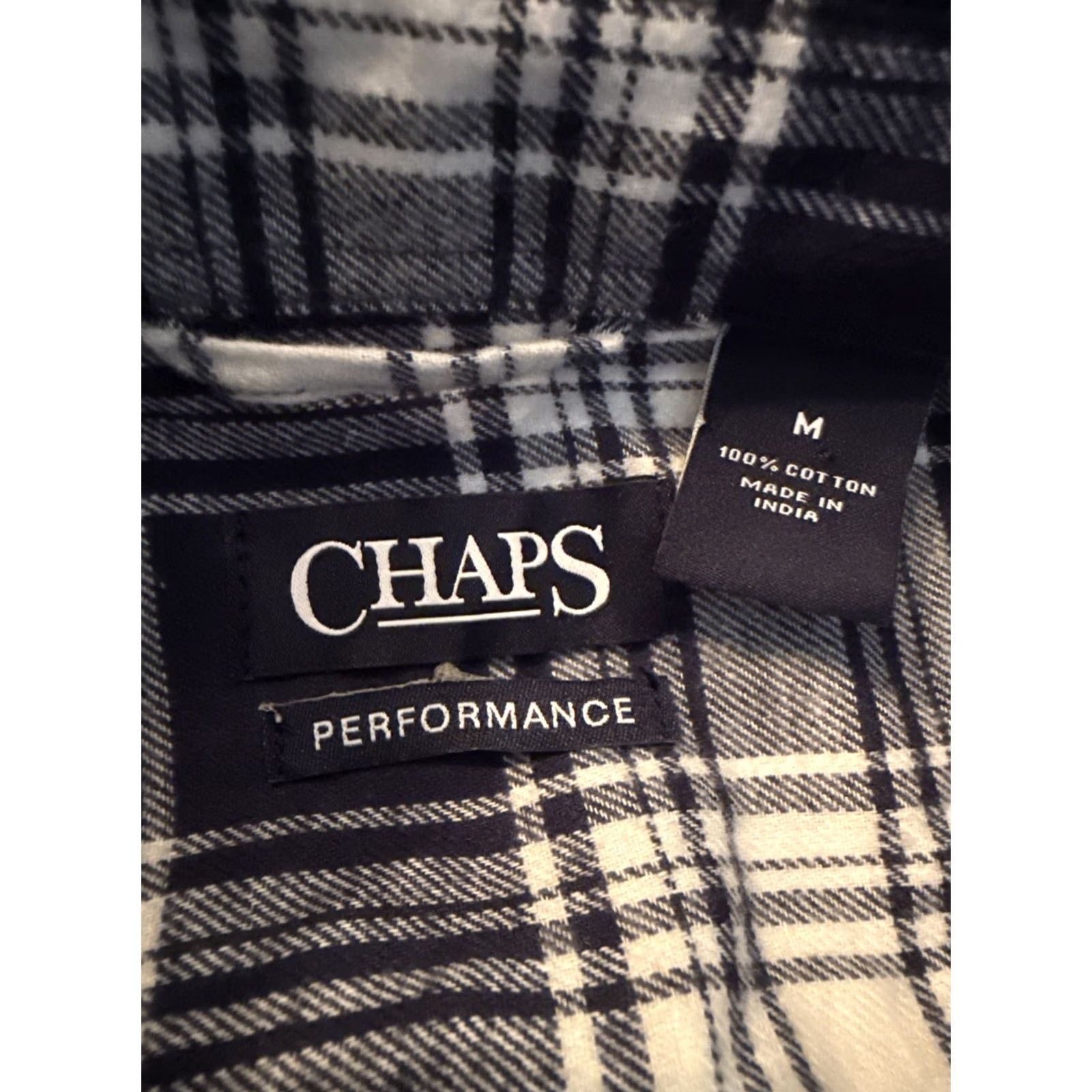 Chaps Chaps Performance Flannel Shirt Men’s M Navy Blue Plaid Button-Up NWT Size US M / EU 48-50 / 2 - 3 Thumbnail